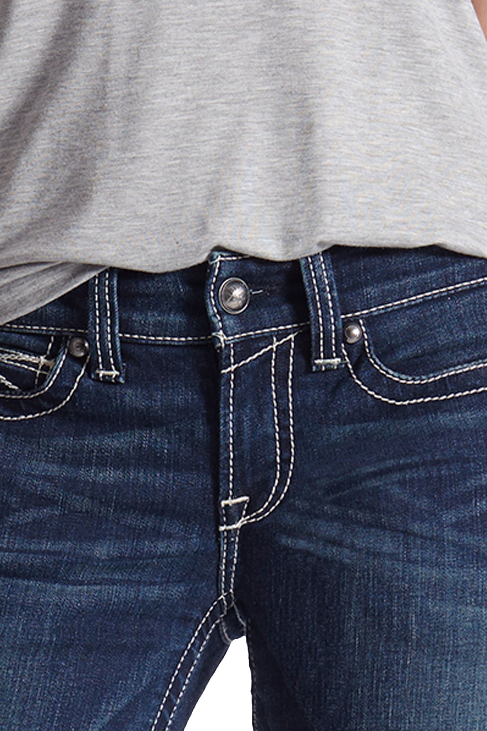 Ariat R.E.A.L. Mid Rise Stretch Icon Stackable Straight Leg Jeans Womens Breeches