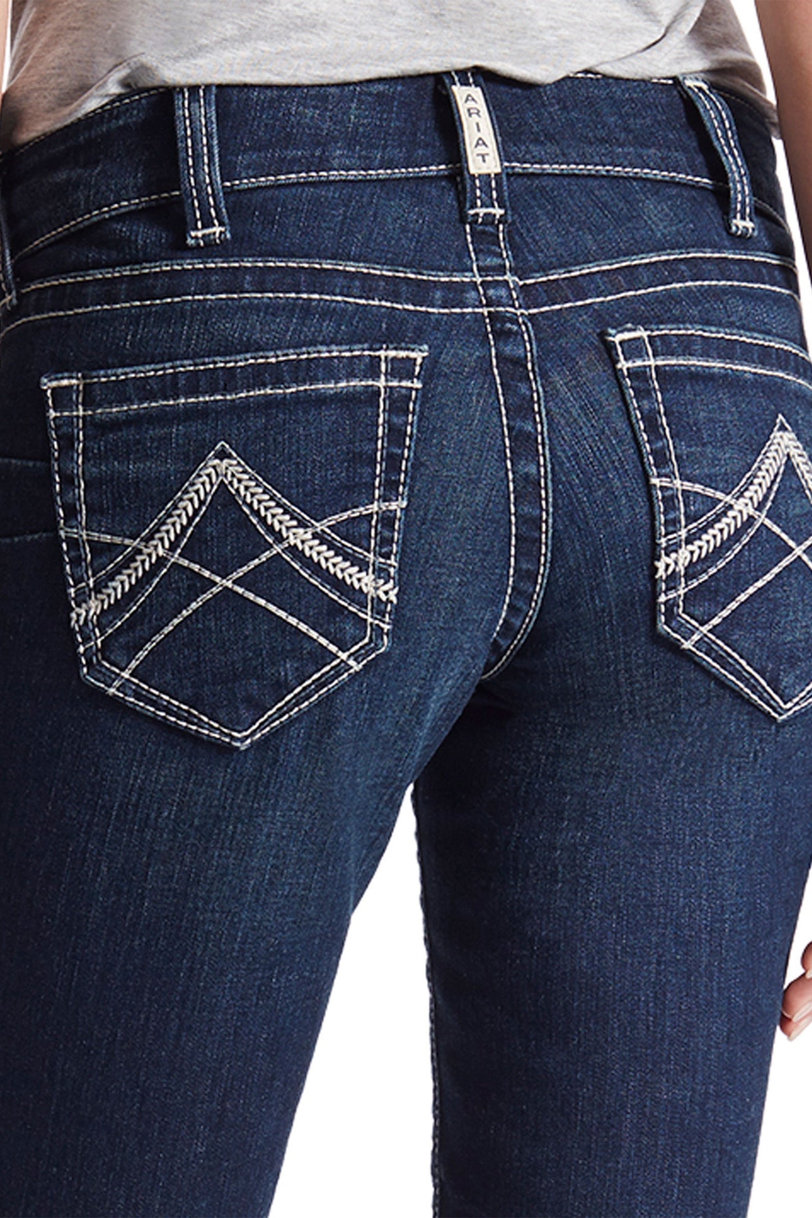 Ariat R.E.A.L. Mid Rise Stretch Icon Stackable Straight Leg Jeans Womens Breeches