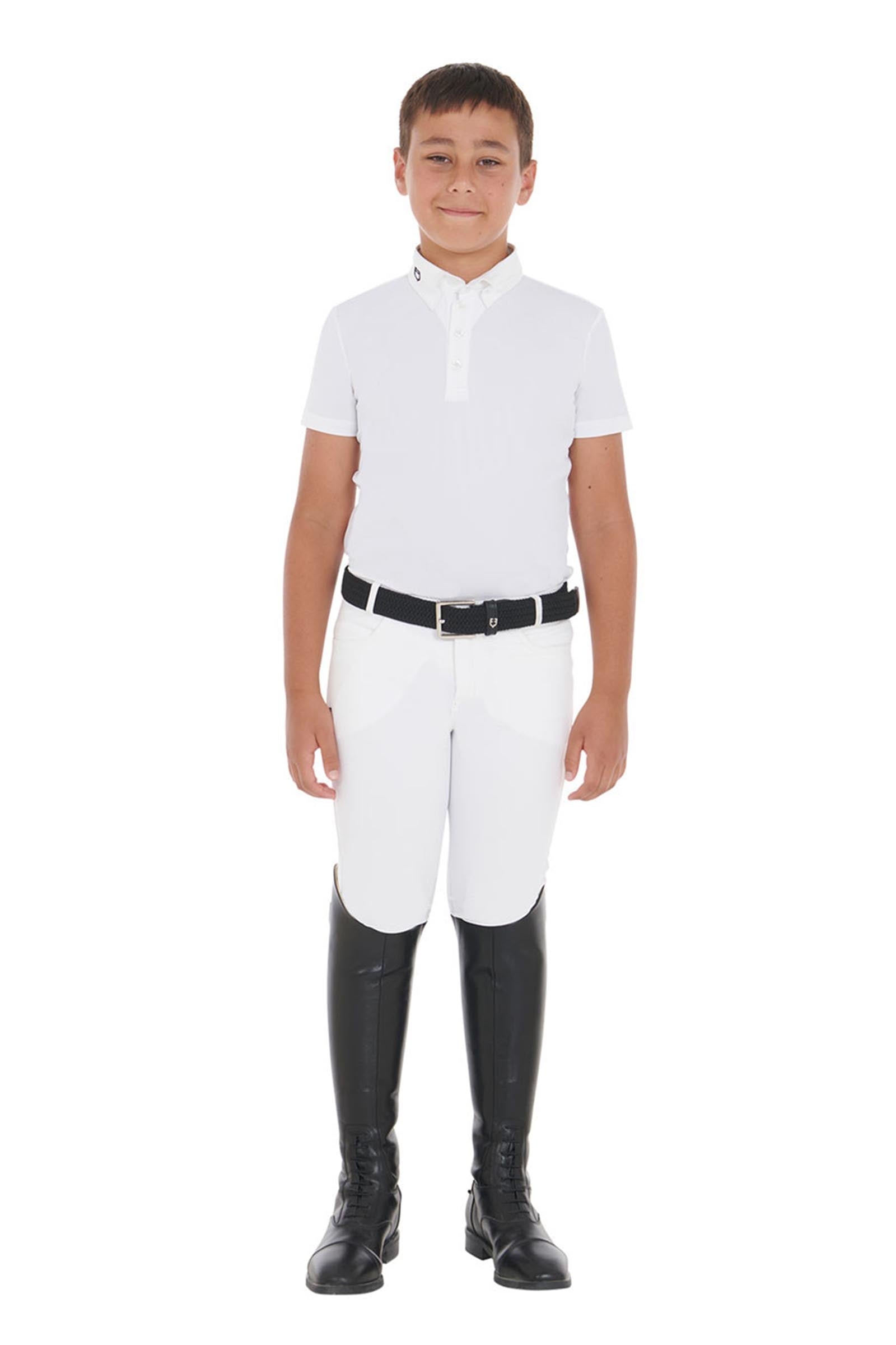 Equestro Boys' Slim Fit Competition Polo Shirt With Four Buttons Kids Apparel