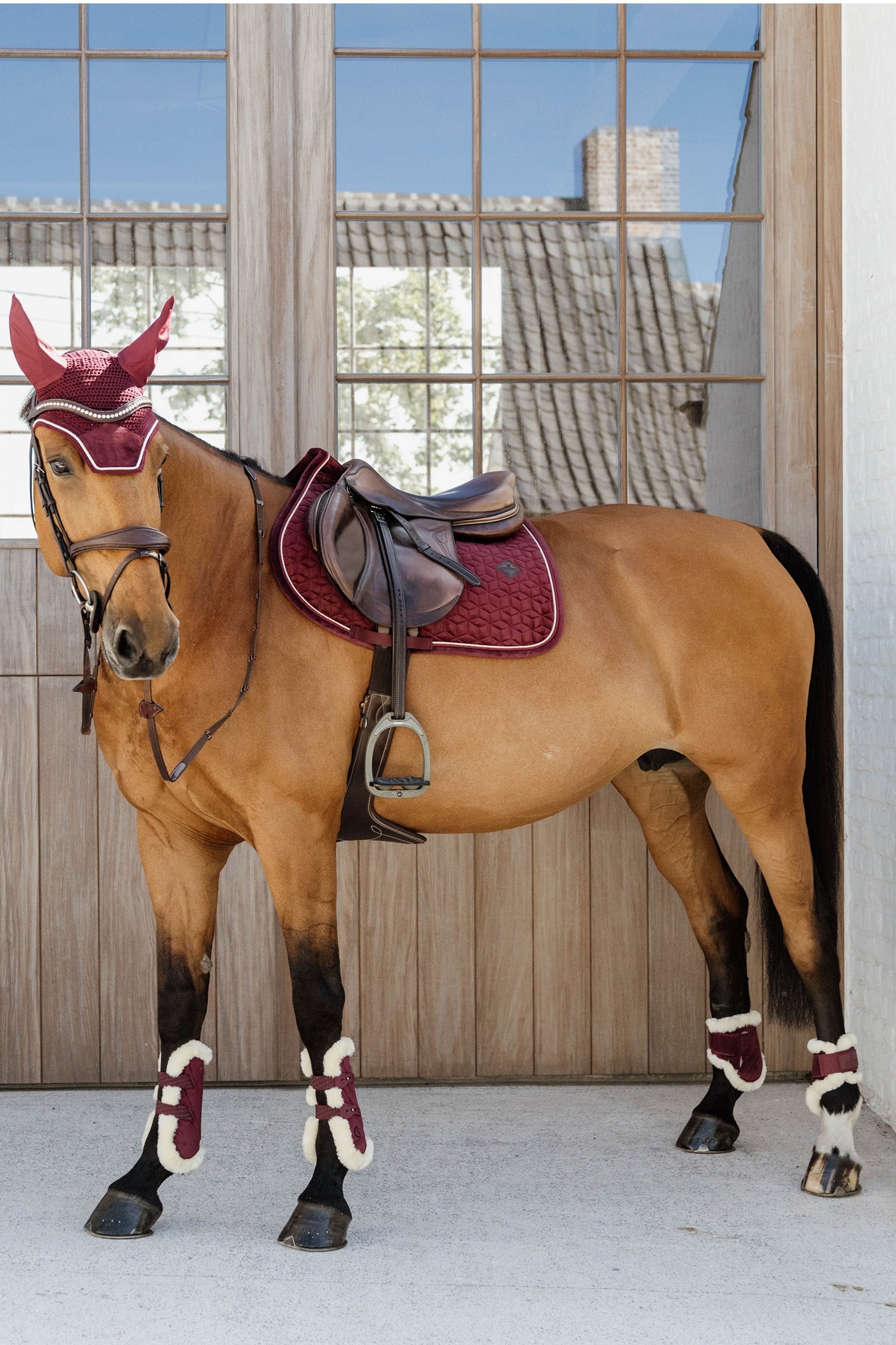 Kentucky Horsewear Vegan Sheepskin Bamboo Elastic Velvet Tendon Boots Leg Protection & Hoof Protection for Horses