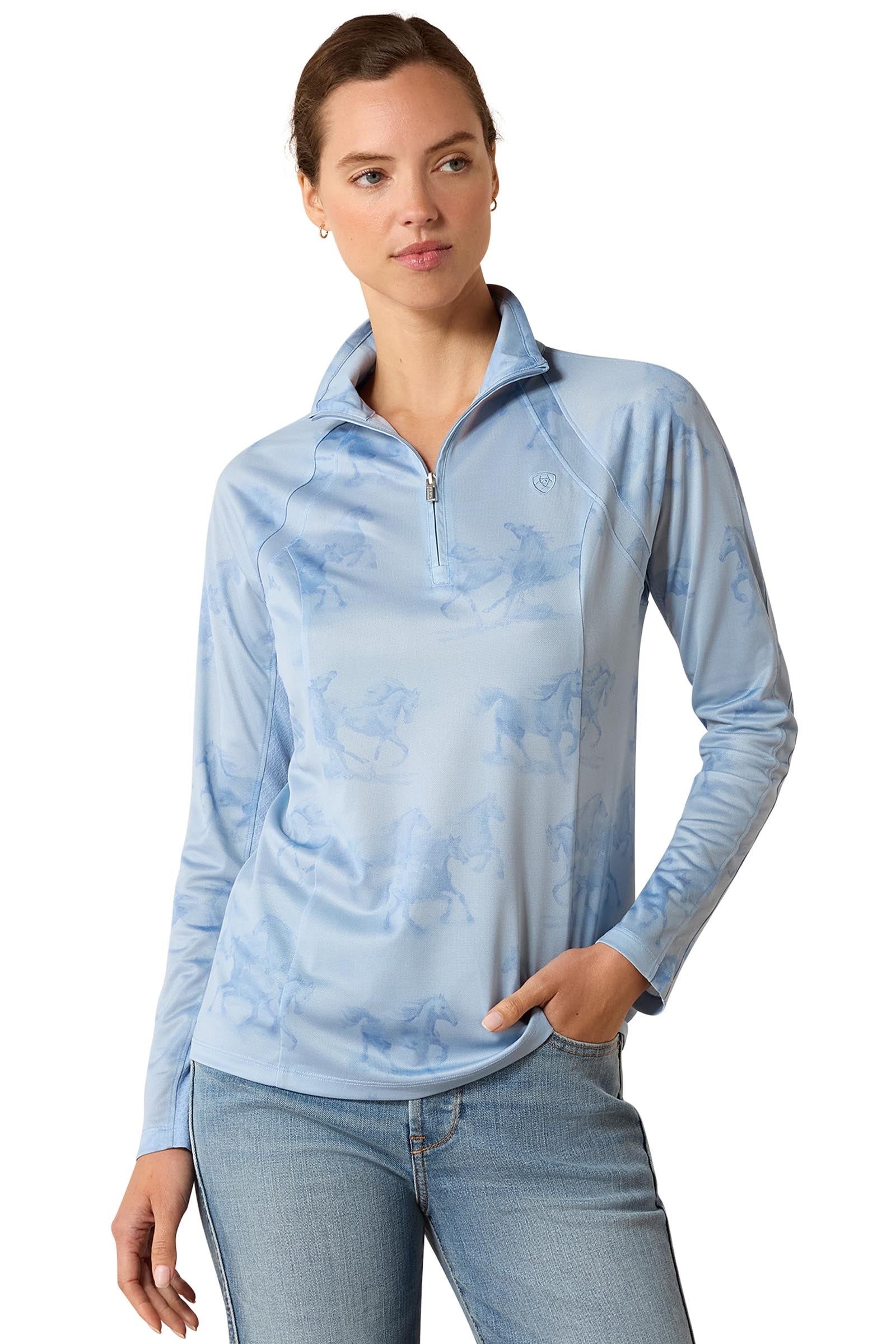 Ariat Women's Sunstopper 3.0 1/4 Zip Baselayer Dames paardrijkleding