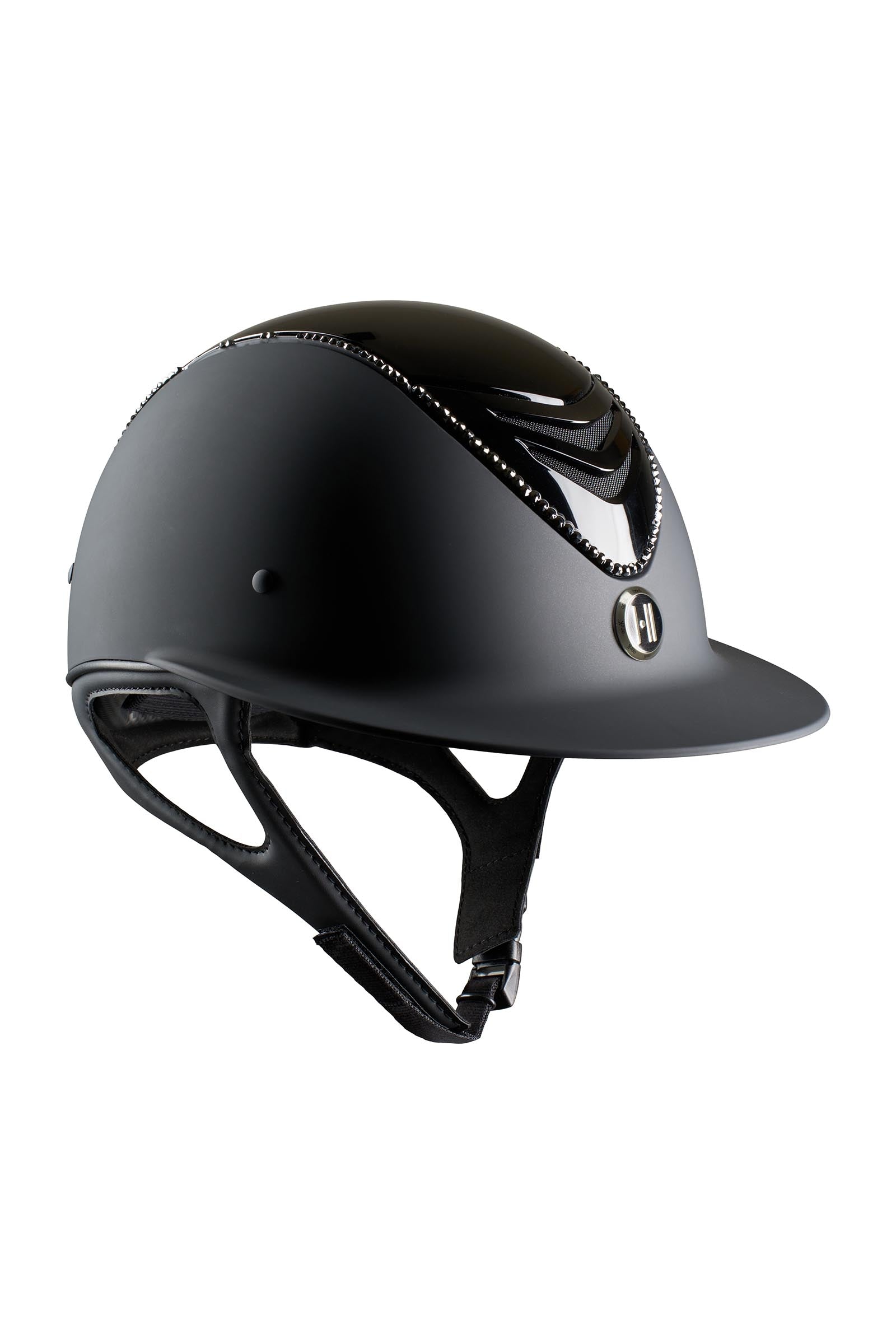 OneK Avancé Lux Matt, Glossy Top, Swarovski Riding Helmet Paardrijcaps & Bodyprotectors