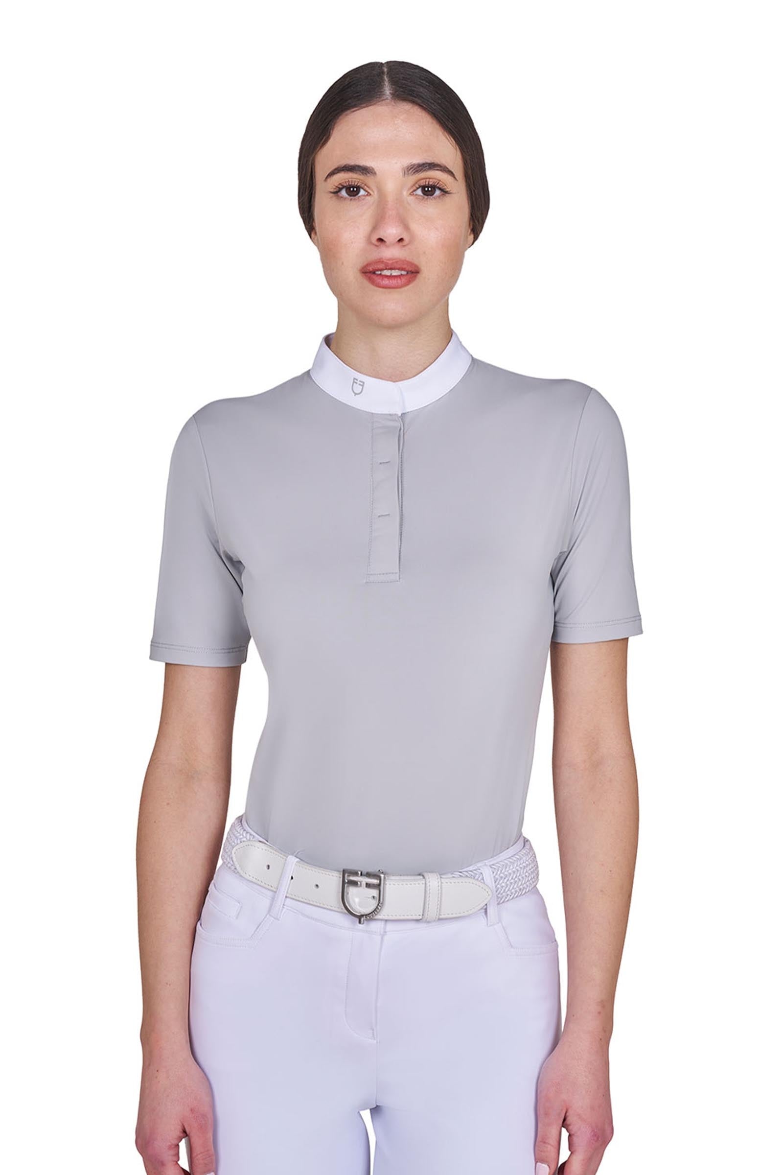 Equestro SS2026 Women's Basic Competition Polo Shirt SS Buttons Women’s Riding Clothing