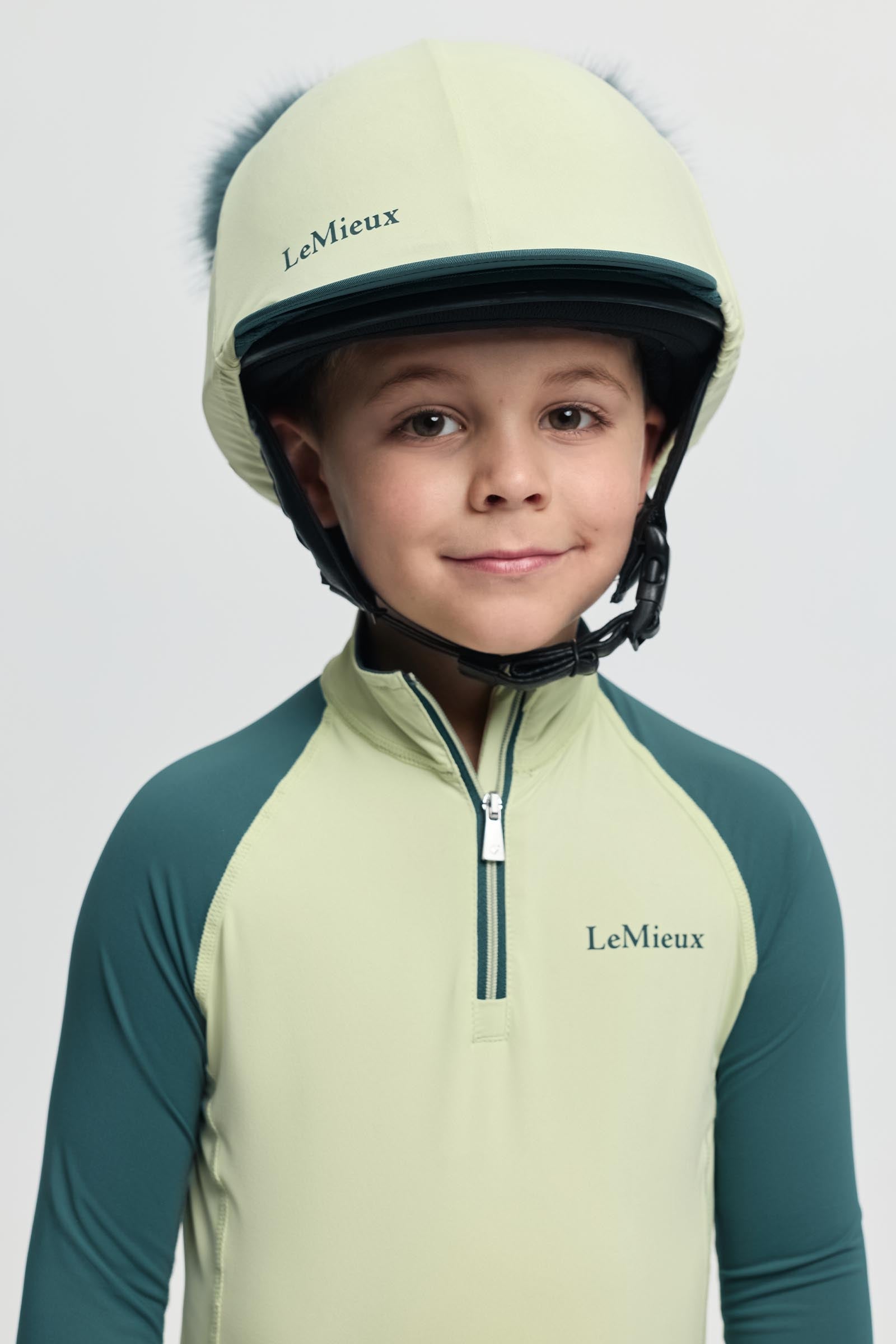 LeMieux Mini dubbele pom helmovertrek Kinder paardrijkleding