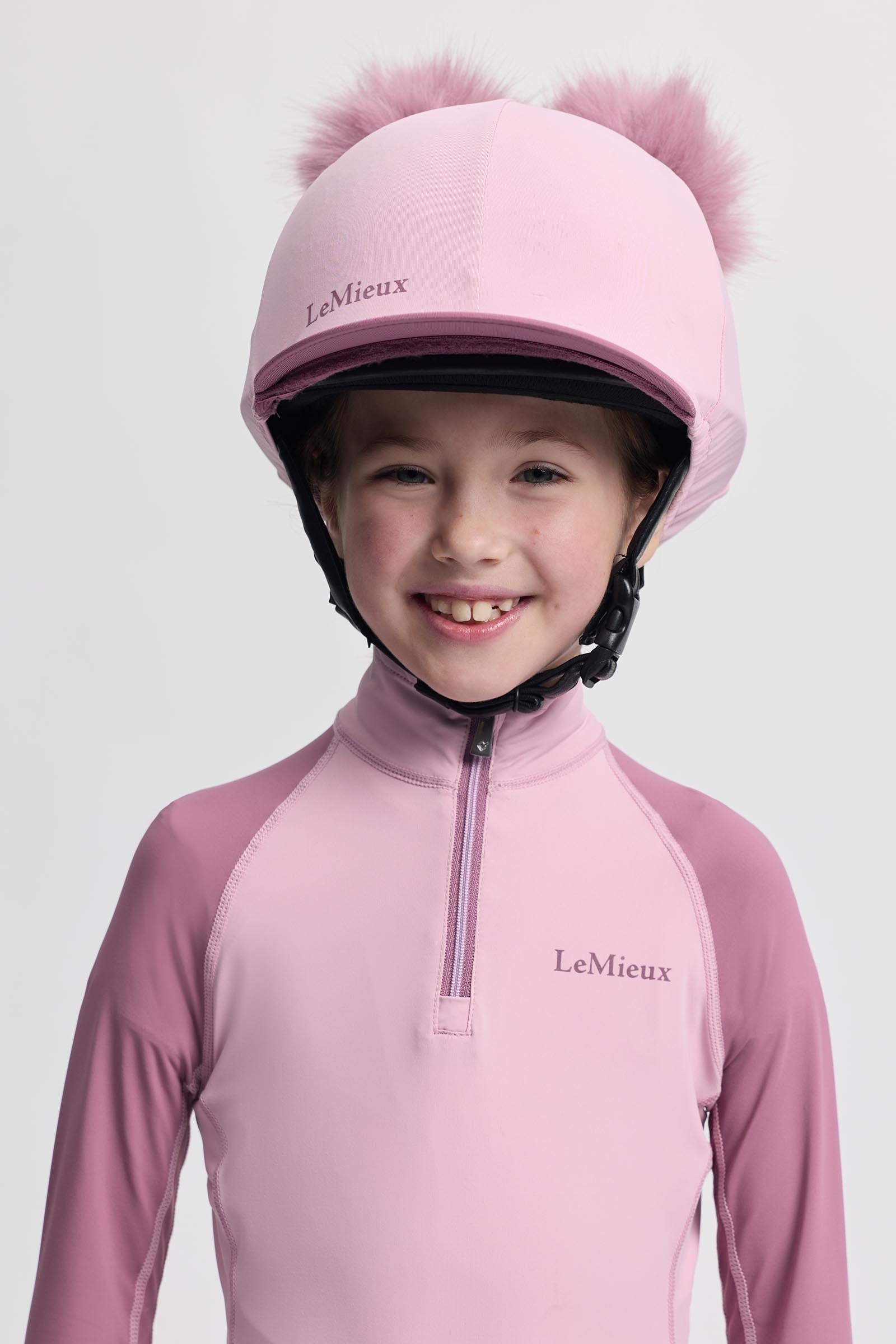 LeMieux Mini dubbele pom helmovertrek Kinder paardrijkleding