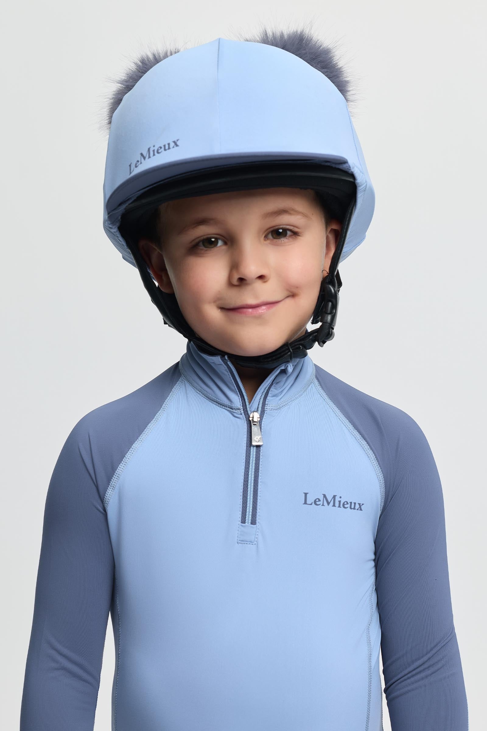 LeMieux Mini dubbele pom helmovertrek Kinder paardrijkleding