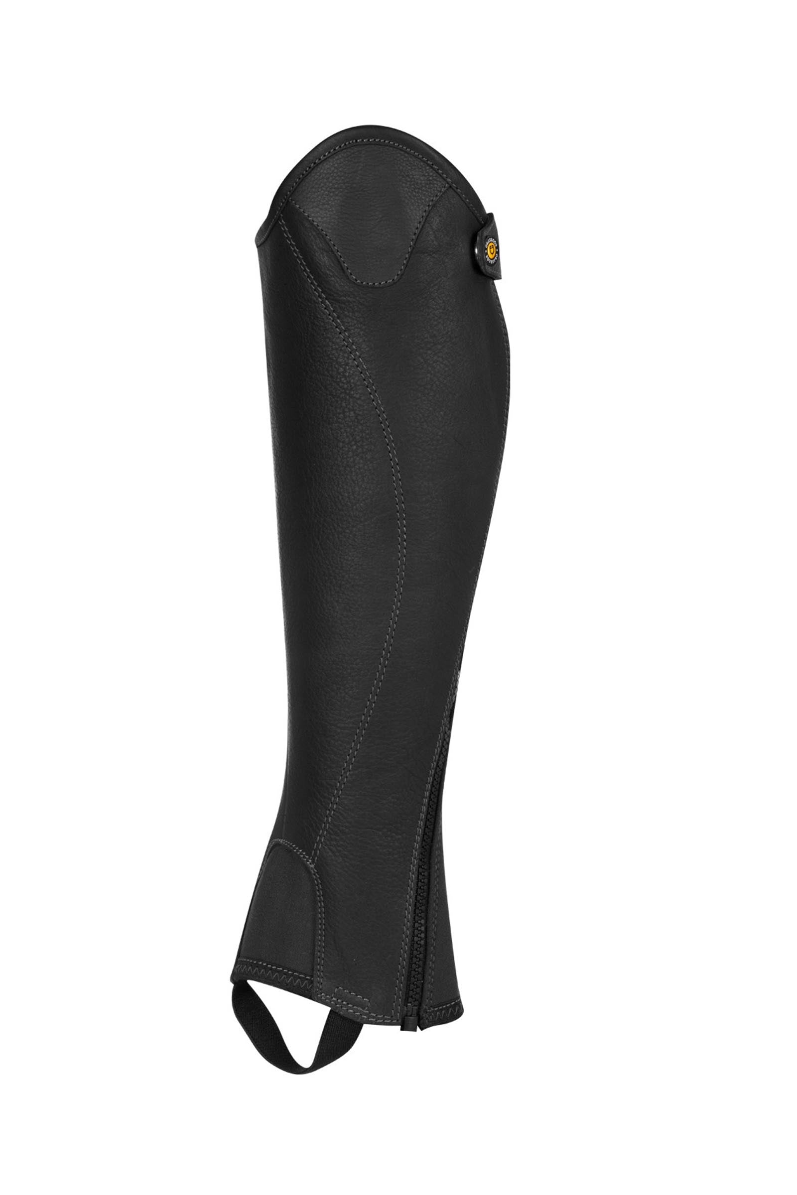 Equestro Unisex Short Leather Chaps With Side Zip Riding Boots & Riding Shoes