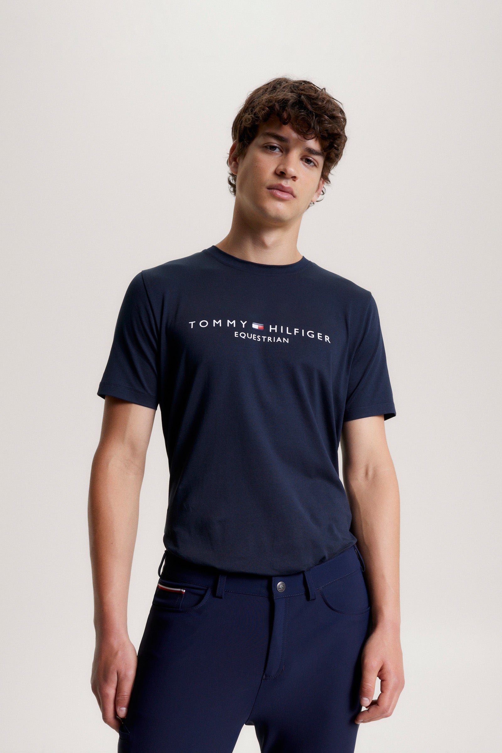 Tommy Hilfiger Equestrian Williamsburg Logo T-Shirt Short Sleeves Mens Riding Clothing