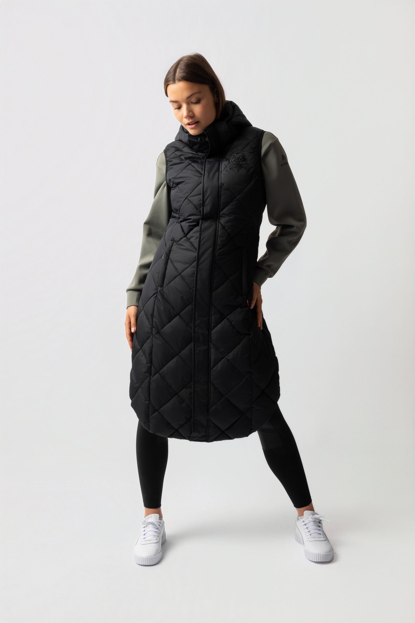 B Vertigo Gem Gewatteerde lange bodywarmer Dames paardrijkleding