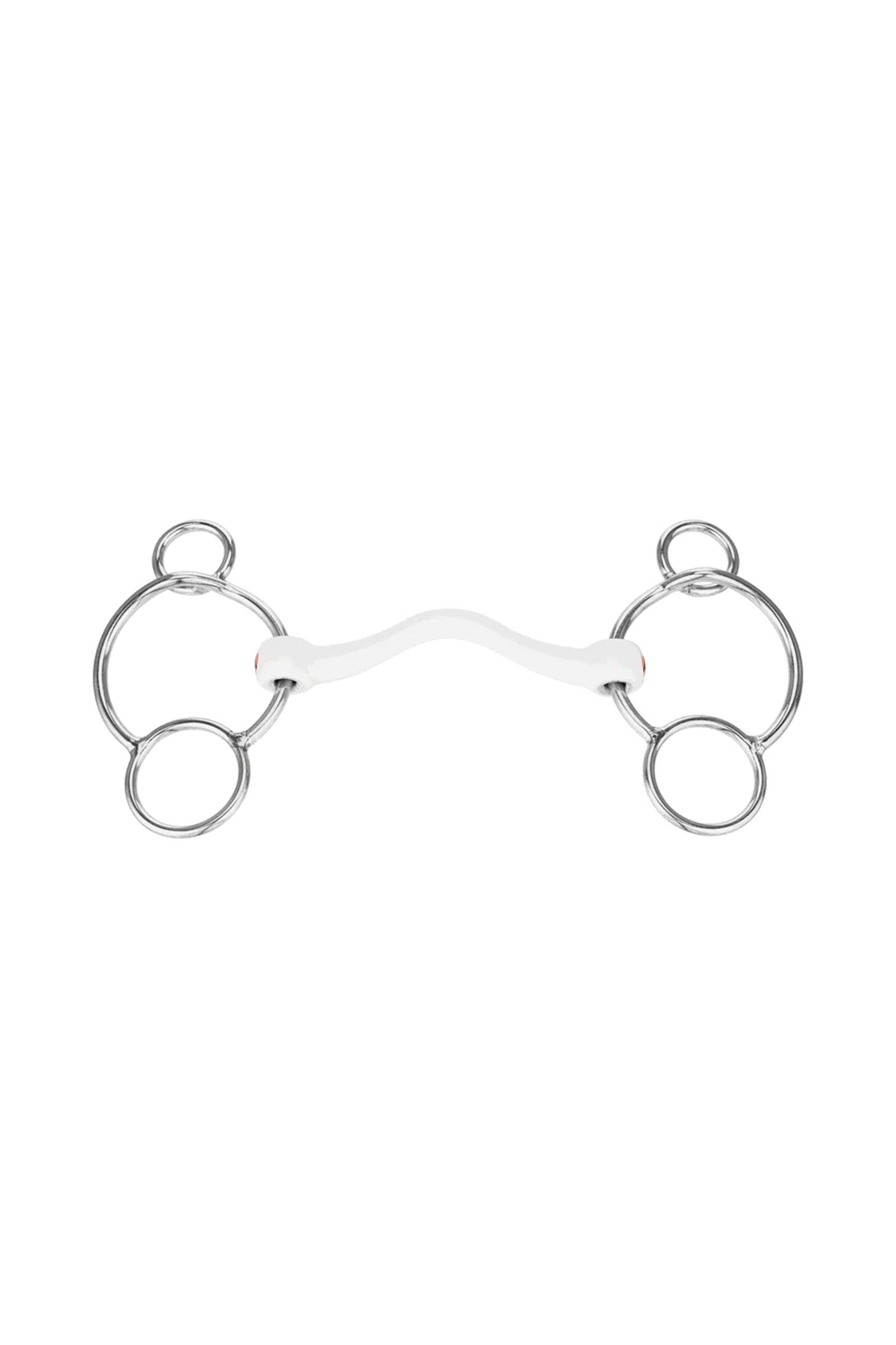 Sprenger Nathe CM 3-Ring Bit Soft Mullen Mouth W. Port, 15mm, Thermoplastic Horse Bits