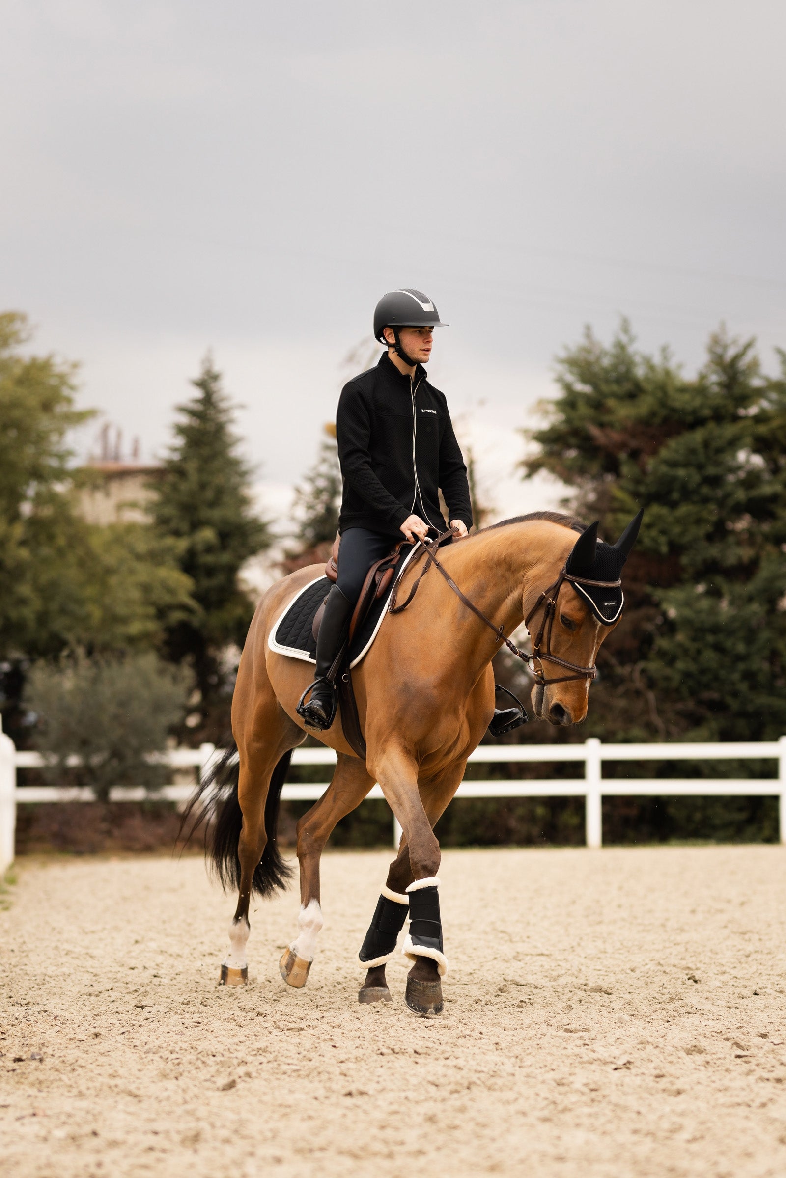 B Vertigo Rouge Reflection Fly Hood Antifly Protection for Horses