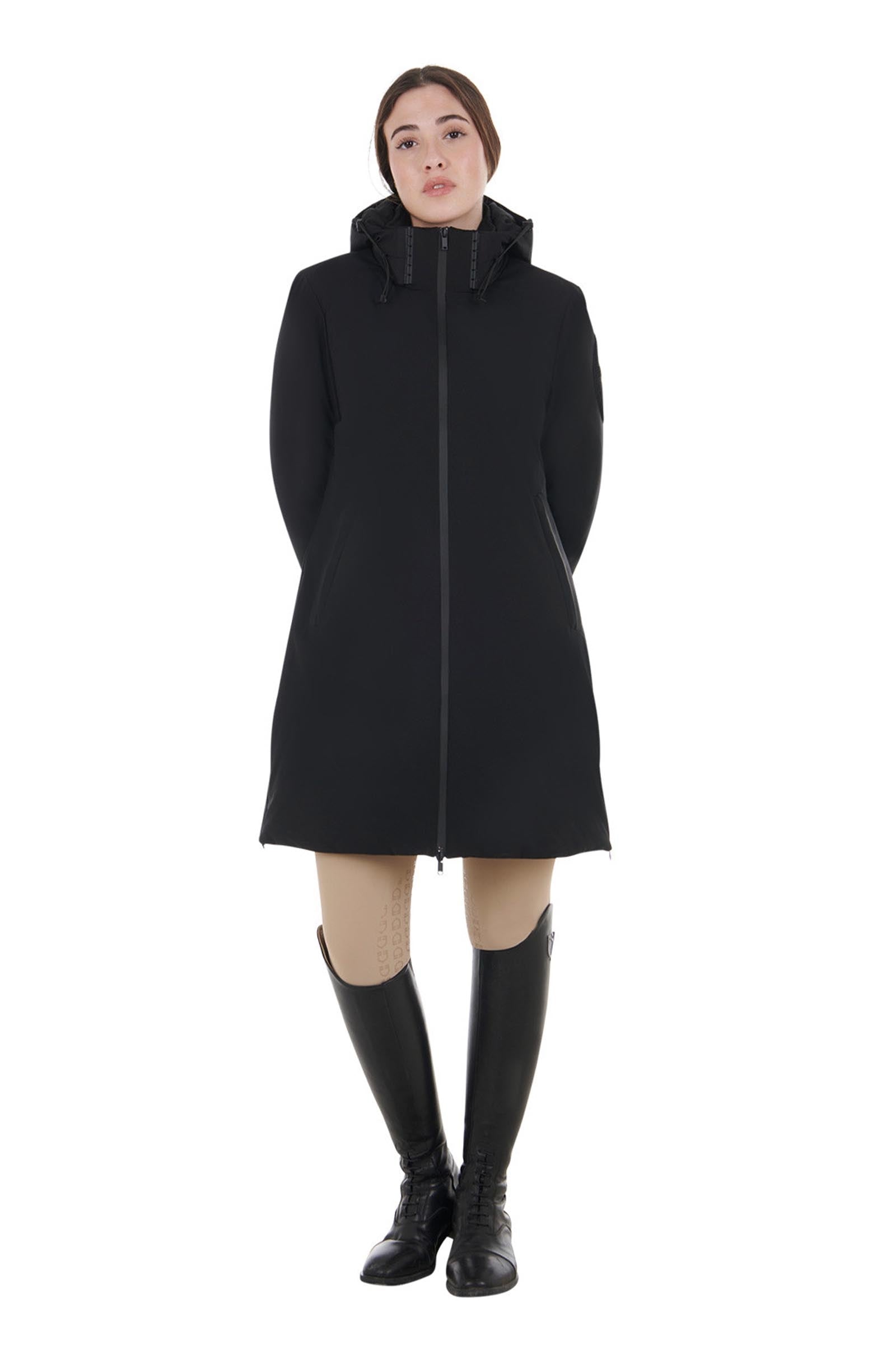 Equestro Women’s Down Coat Water-Repellent and Wind-Proof Women’s Riding Clothing