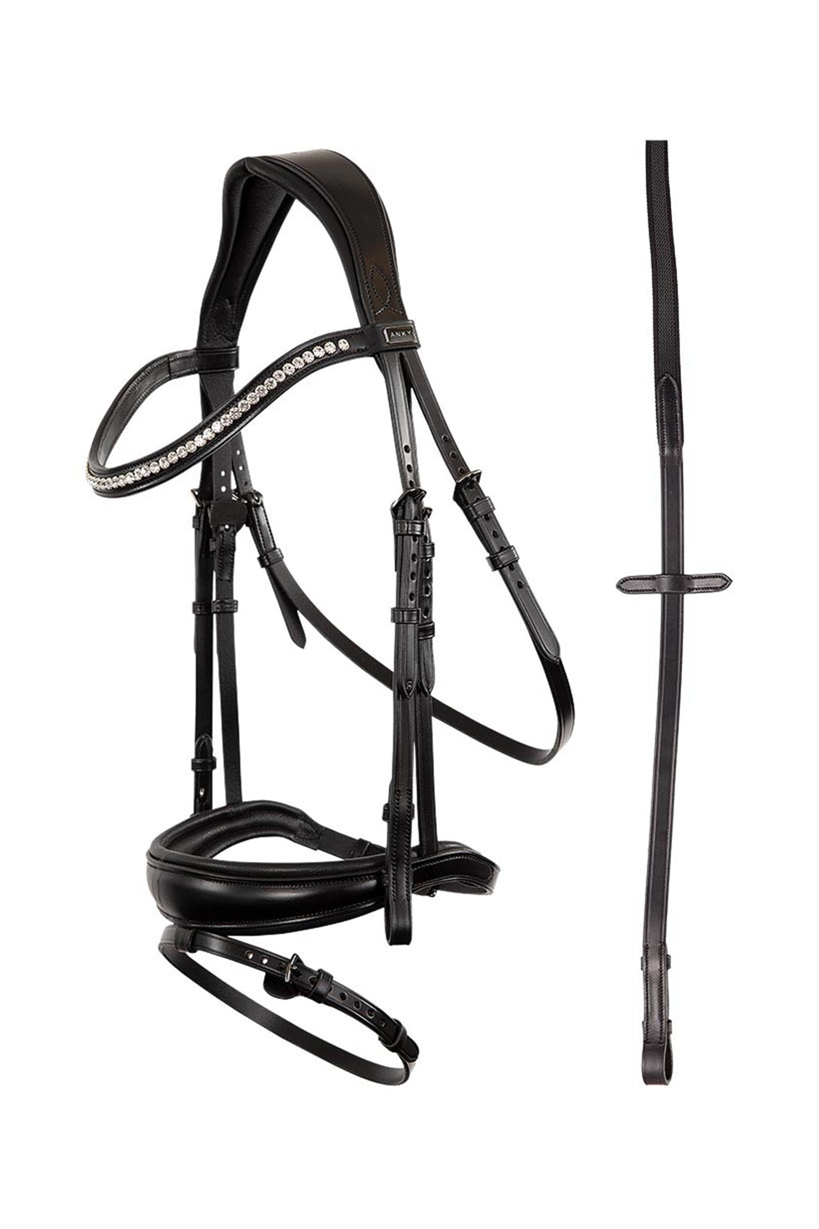 Anky ANKY Anatomic Bridle With Flash Noseband, Padded Hoofdstellen & Teugels
