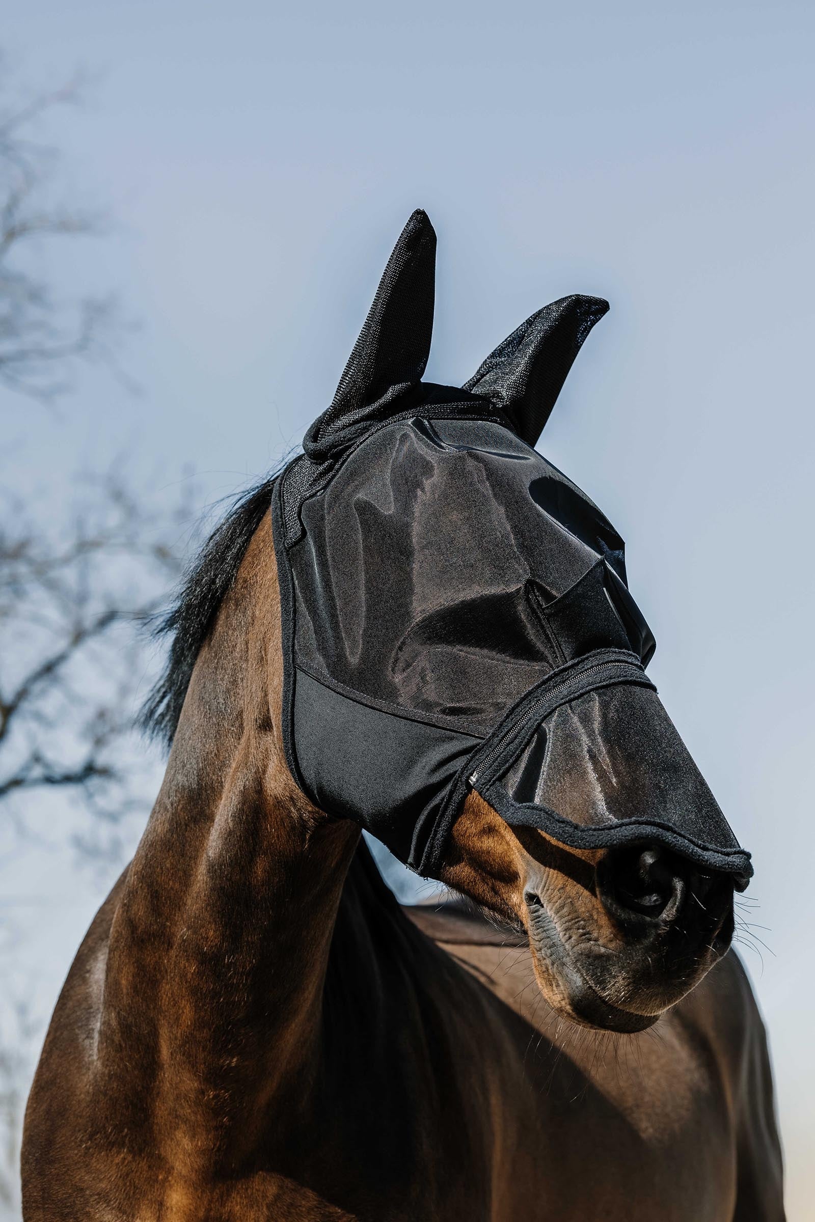 PRO SERIES Extra Fly Mask With UV Protection Antifly Protection for Horses
