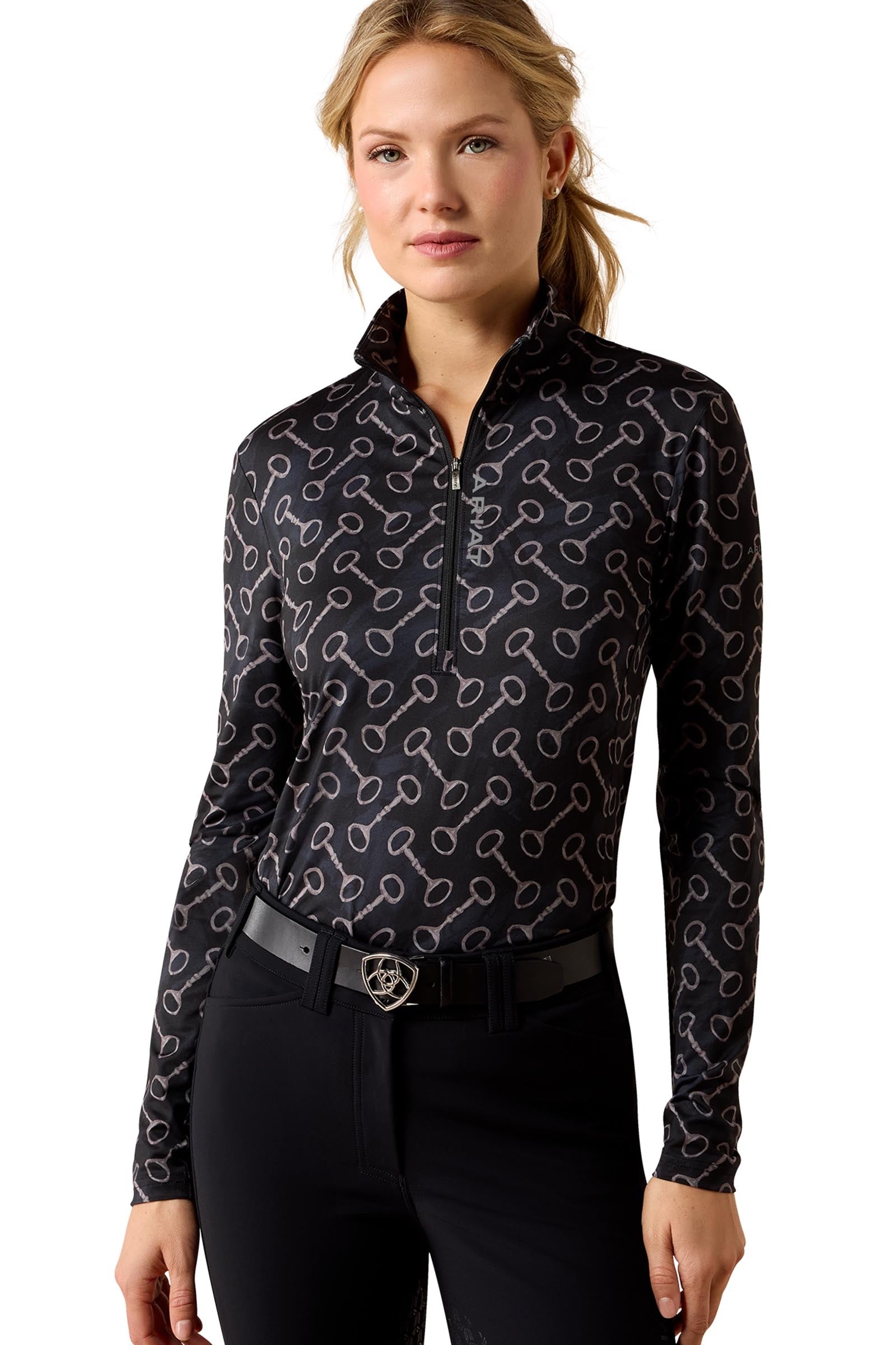 Ariat Dames Lunaveil baselayer met 1/2-ritssluiting Dames paardrijkleding