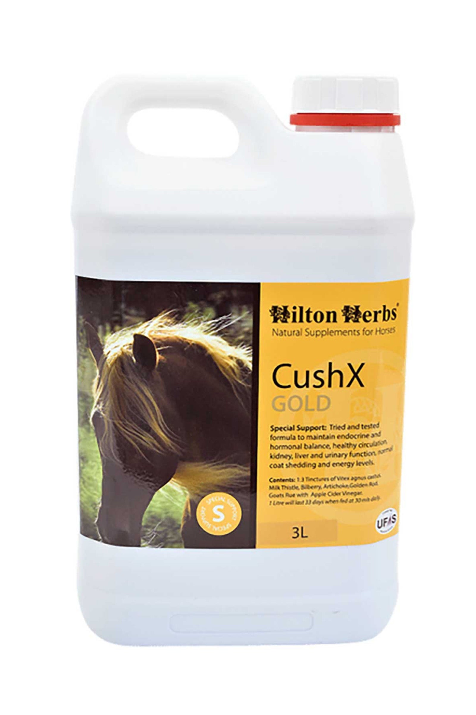 Hilton Herbs Cush X GOLD Ondersteunt het endocriene systeem, 3 L Horse Feed & Nutrition