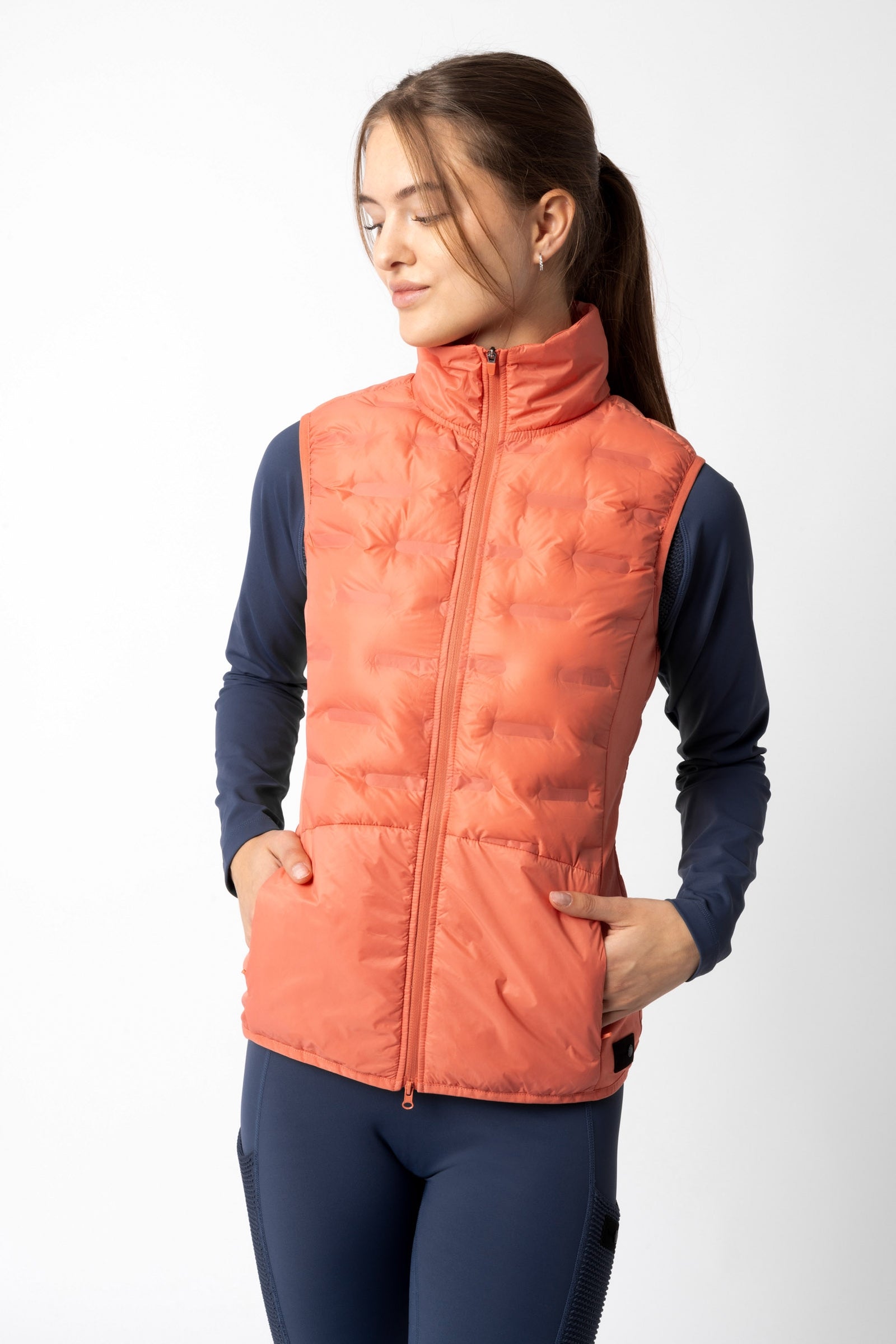 Horze Adela licht gevoerde functionele bodywarmer, dames Dames paardrijkleding