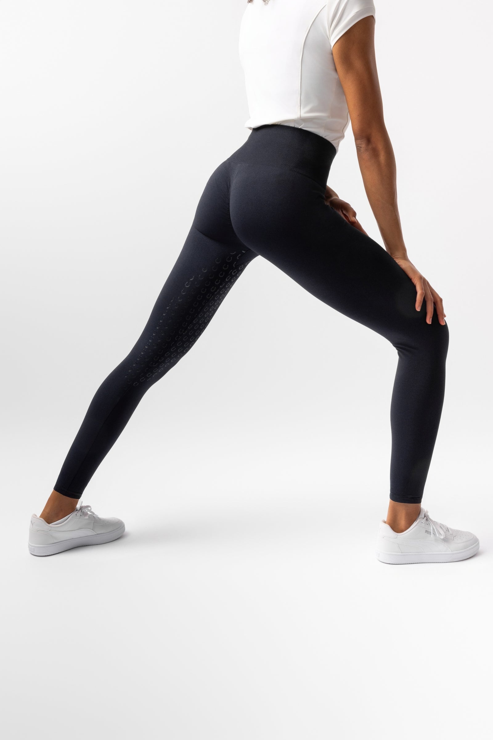 Horze Nessa Seamless Full Grip Scrunch Tights Womens Breeches