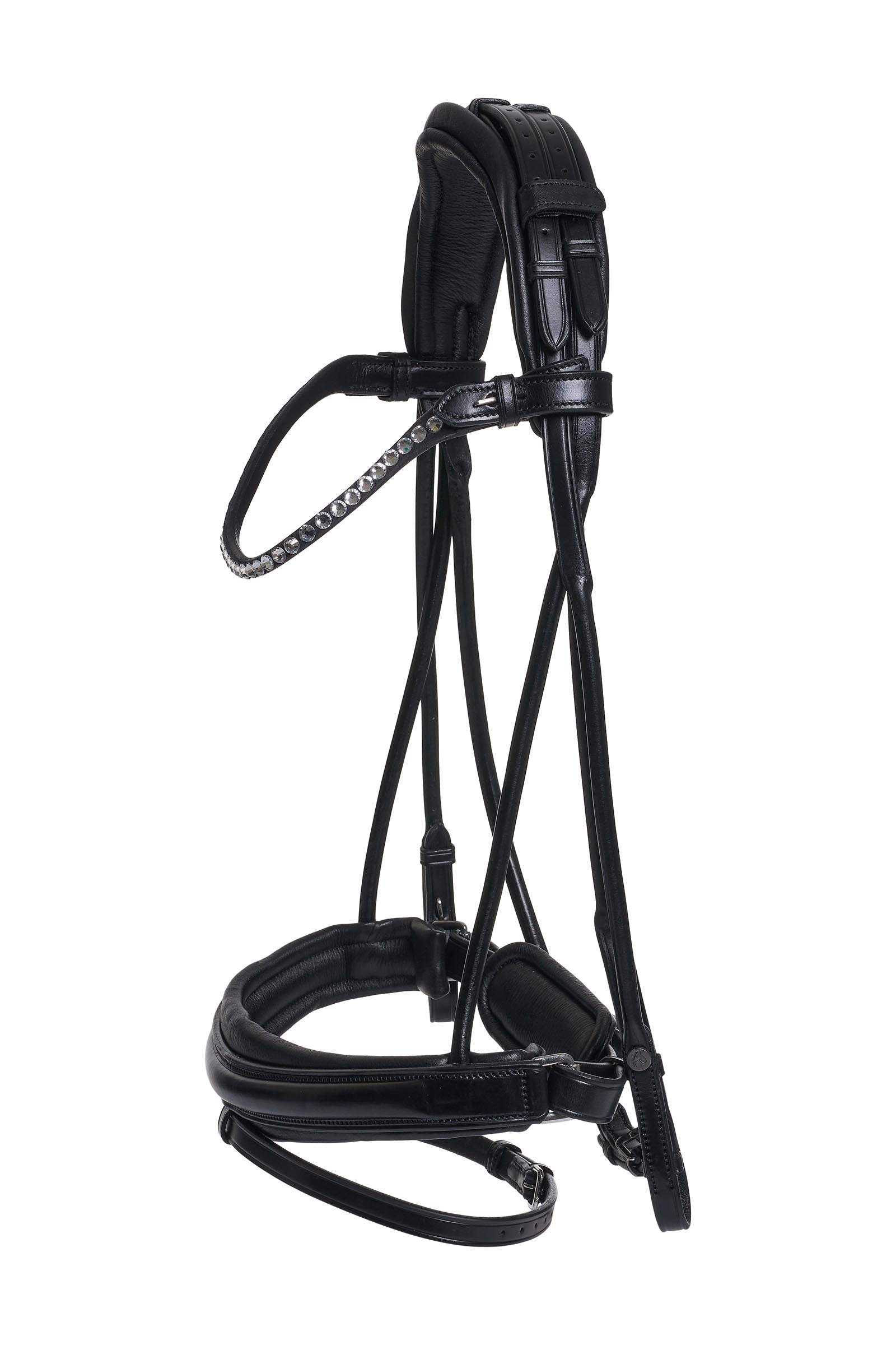 Catago Shay Round Stitched Bridle With Flash Hoofdstellen & Teugels