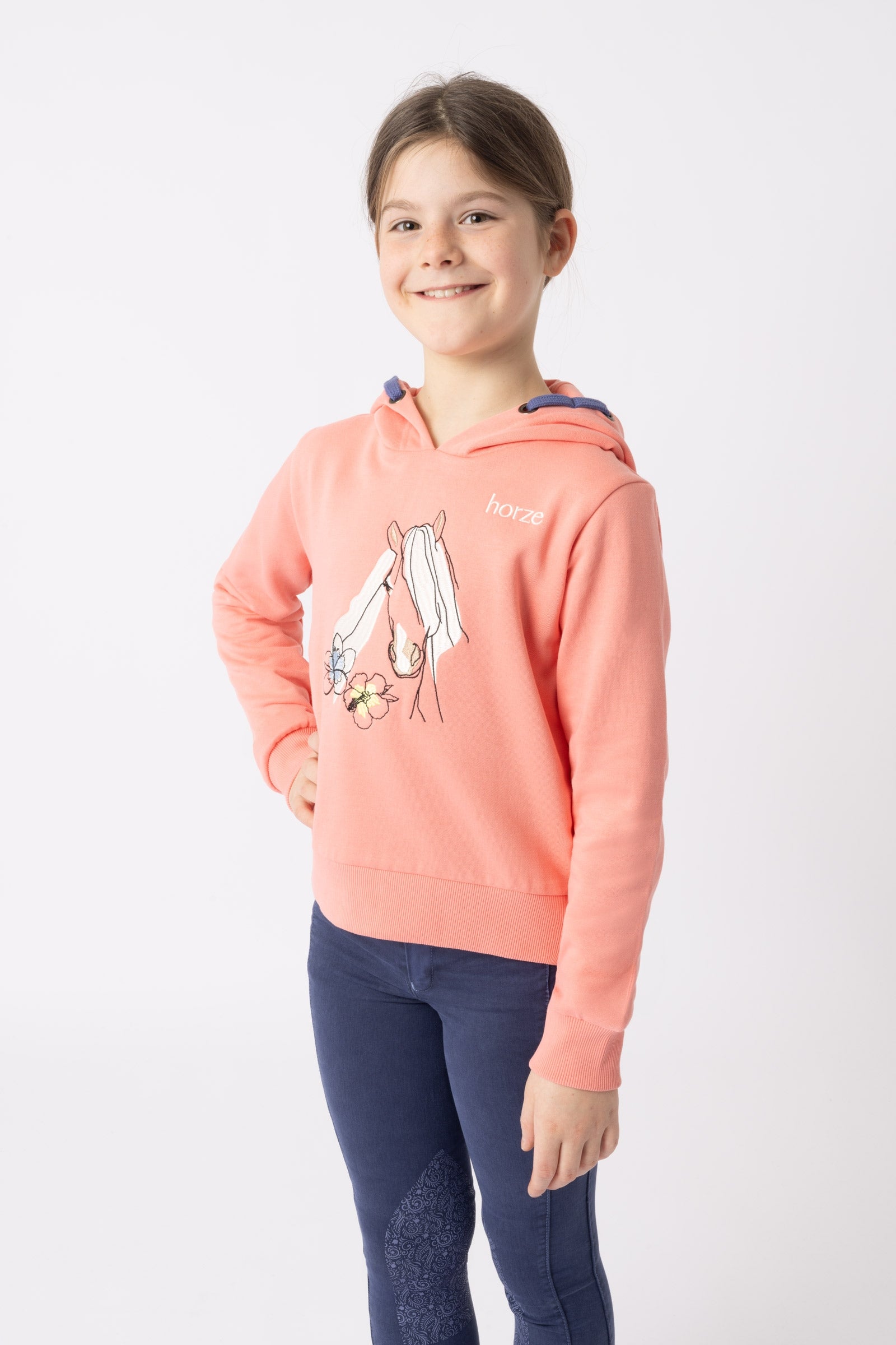 Horze Selma hoodie, kids Kinder paardrijkleding