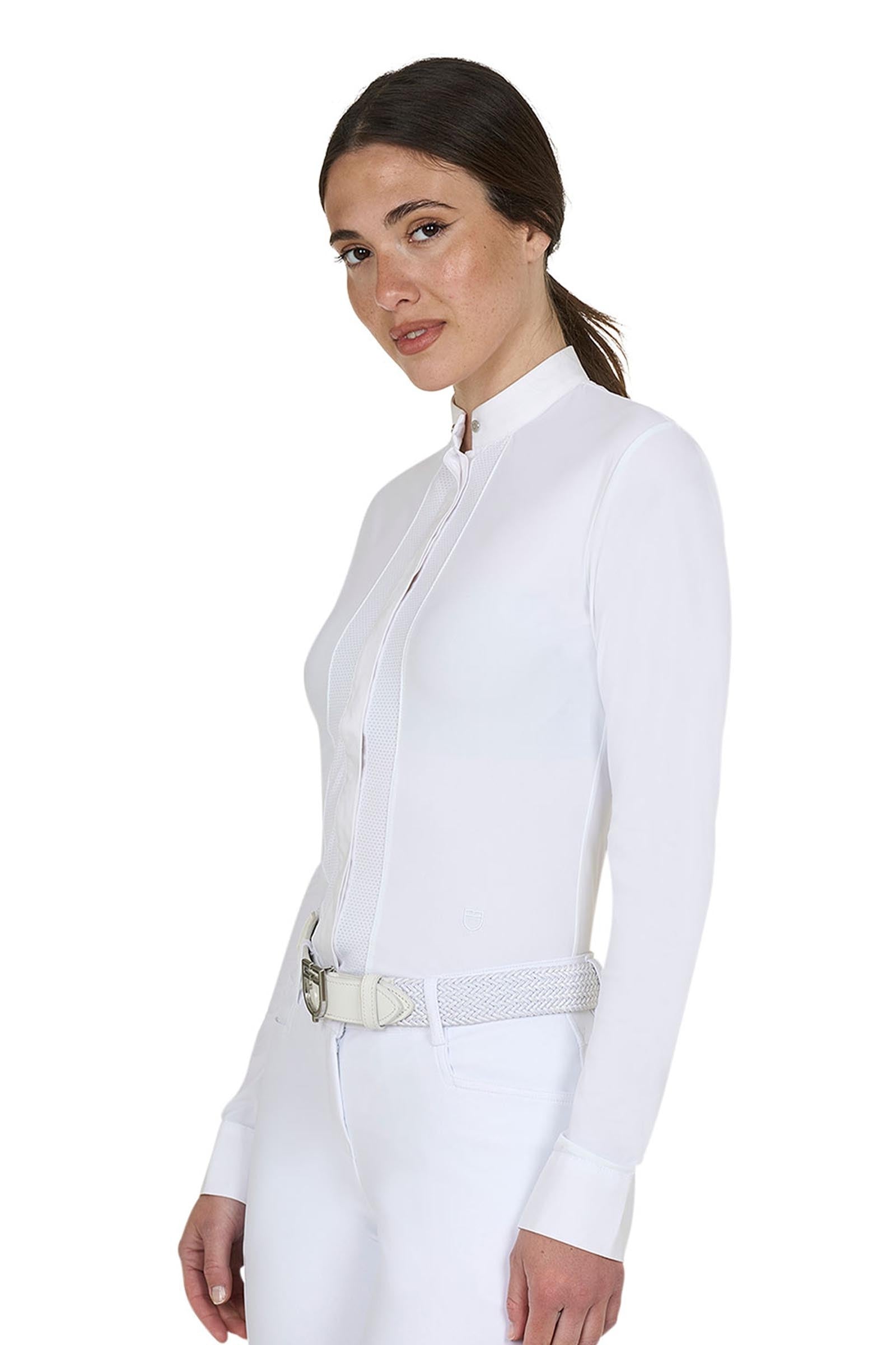 Equestro SS2026 Dames Micromesh wedstrijd polo Dames paardrijkleding