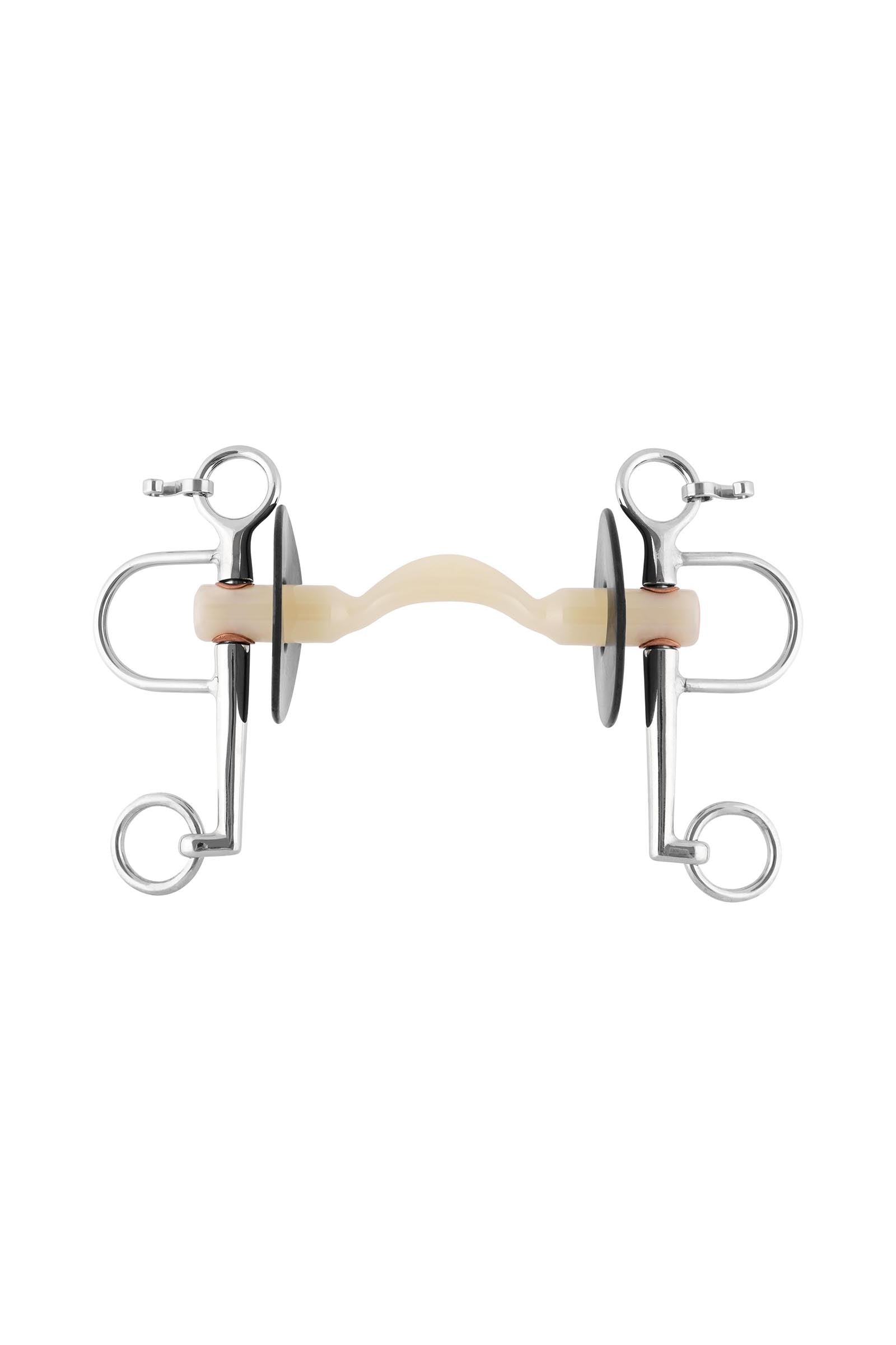 Sprenger Nathe pelham, 20 mm, zachte stang met tongboog, lange scharen, thermoplast Bitten