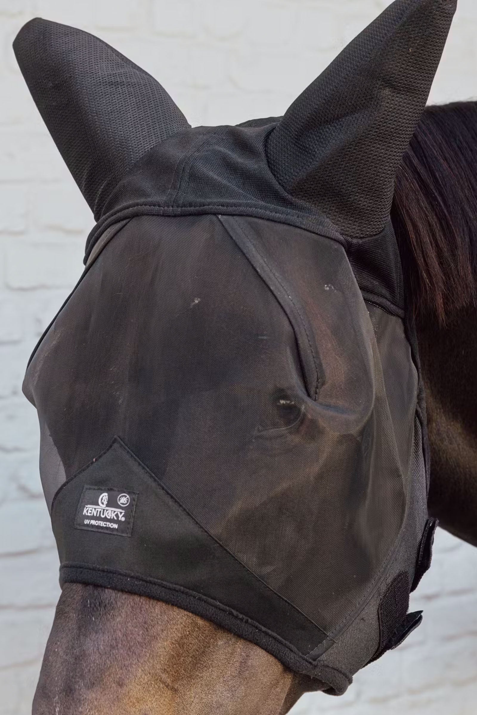 Kentucky Horsewear Fly mask with ears soundless Antifly Protection for Horses
