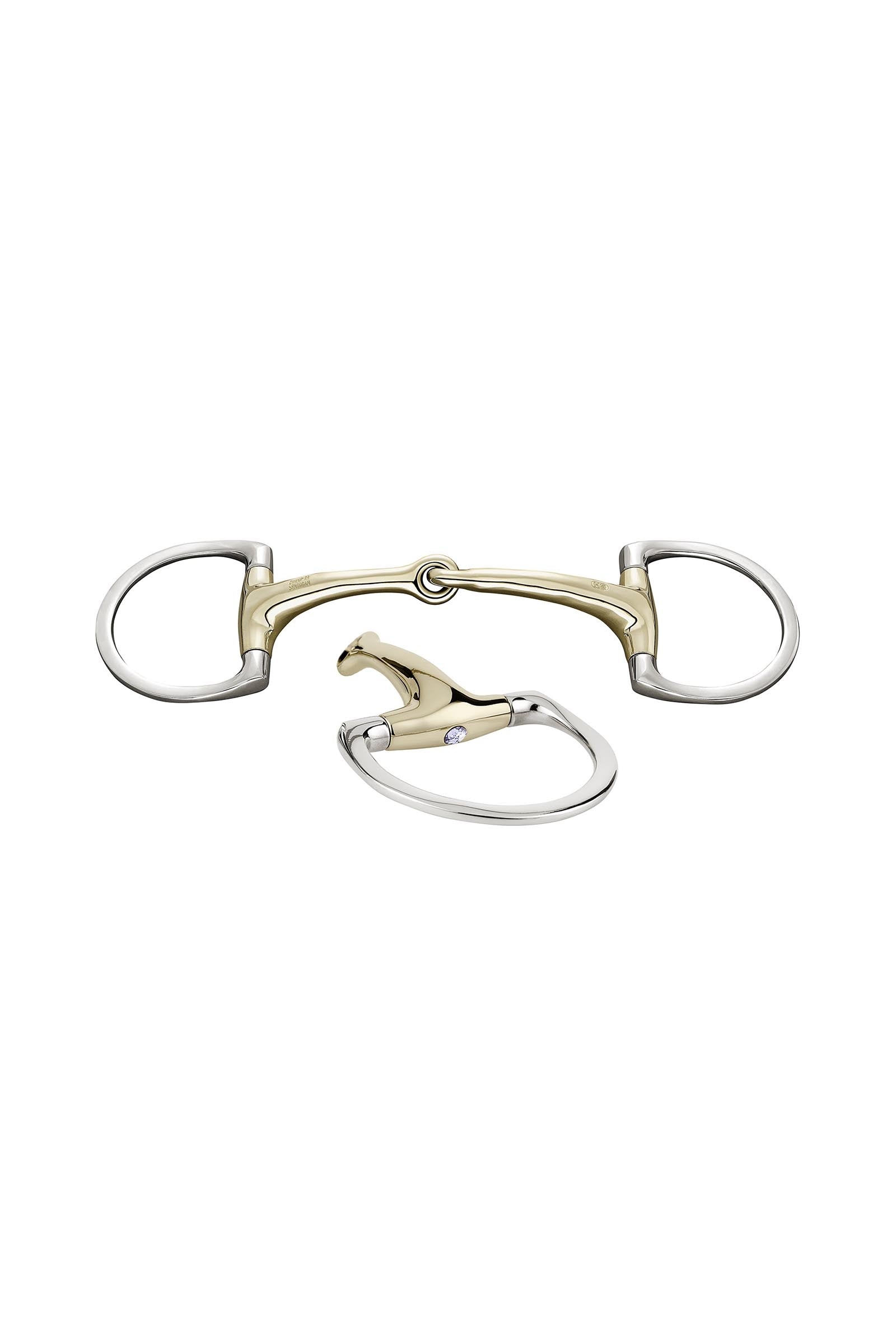 Sprenger Dynamic RS Eggbutt Bit D-Rings, Single Jt. 16mm, Sensogan, W. Crystals Horse Bits