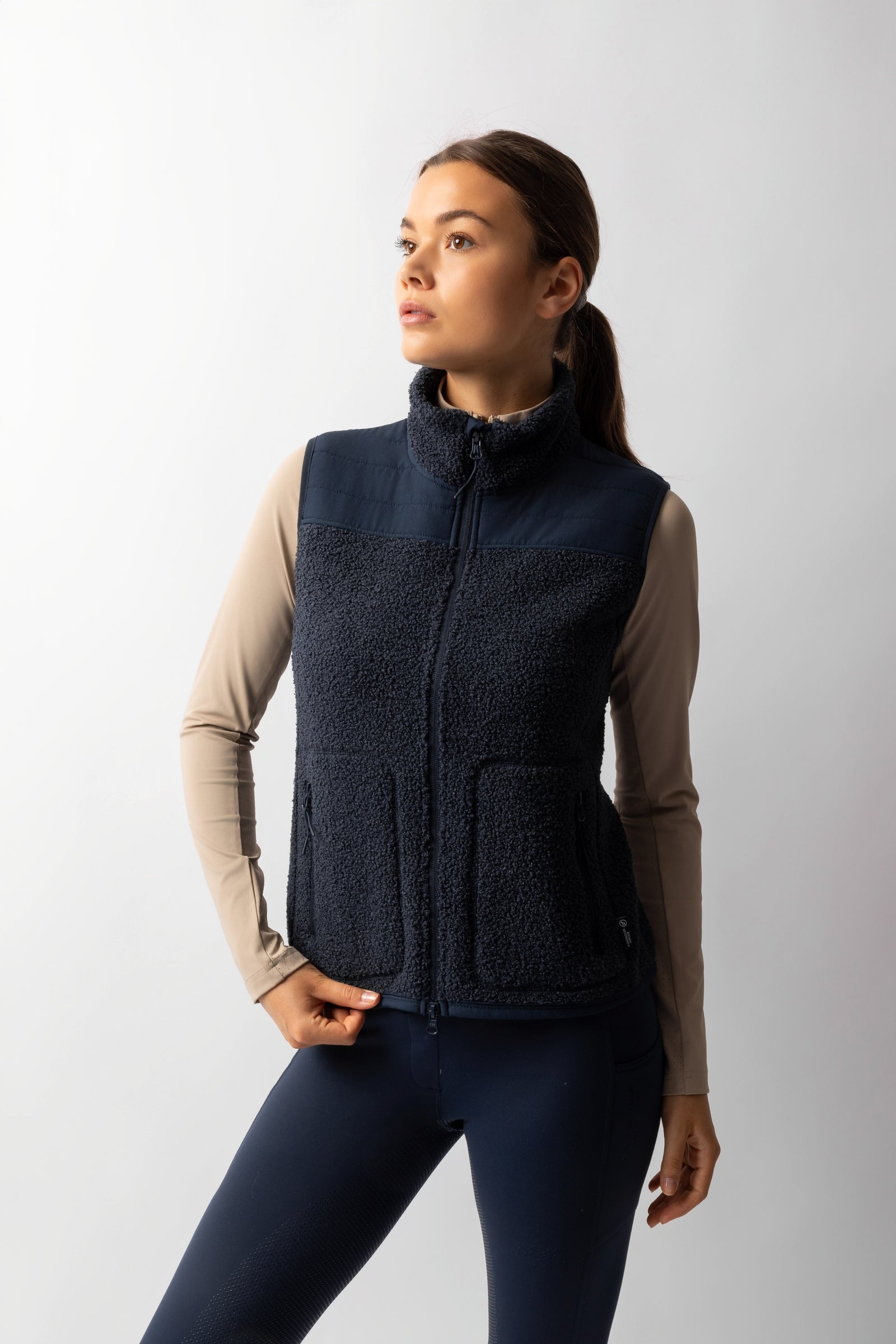 Horze Adira dames teddy fleece gilet Dames paardrijkleding