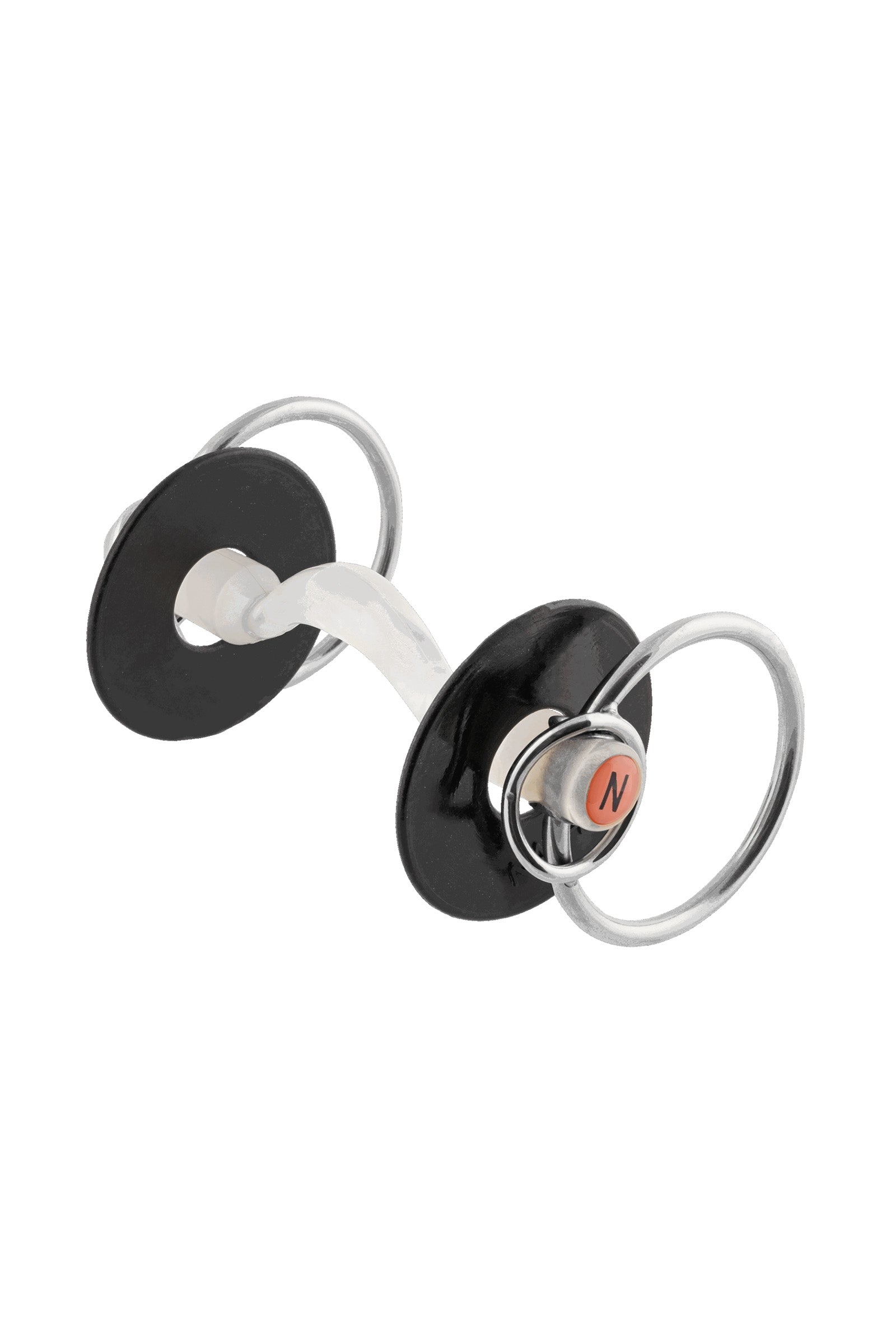 Sprenger Nathe stang met tongboog, 20 mm, extra kleine ringen, thermoplast Bitten