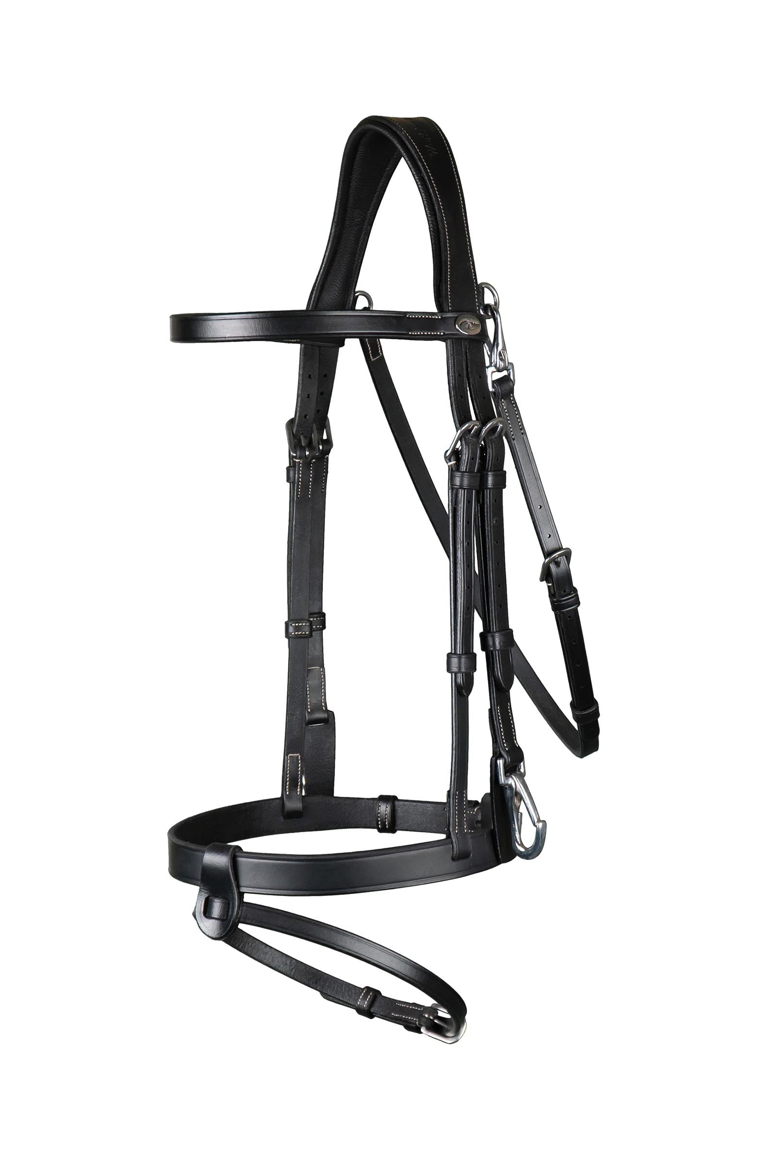 Dy'on Working platte leren hoofdstel met karabijnhaken Hoofdstellen & Teugels
