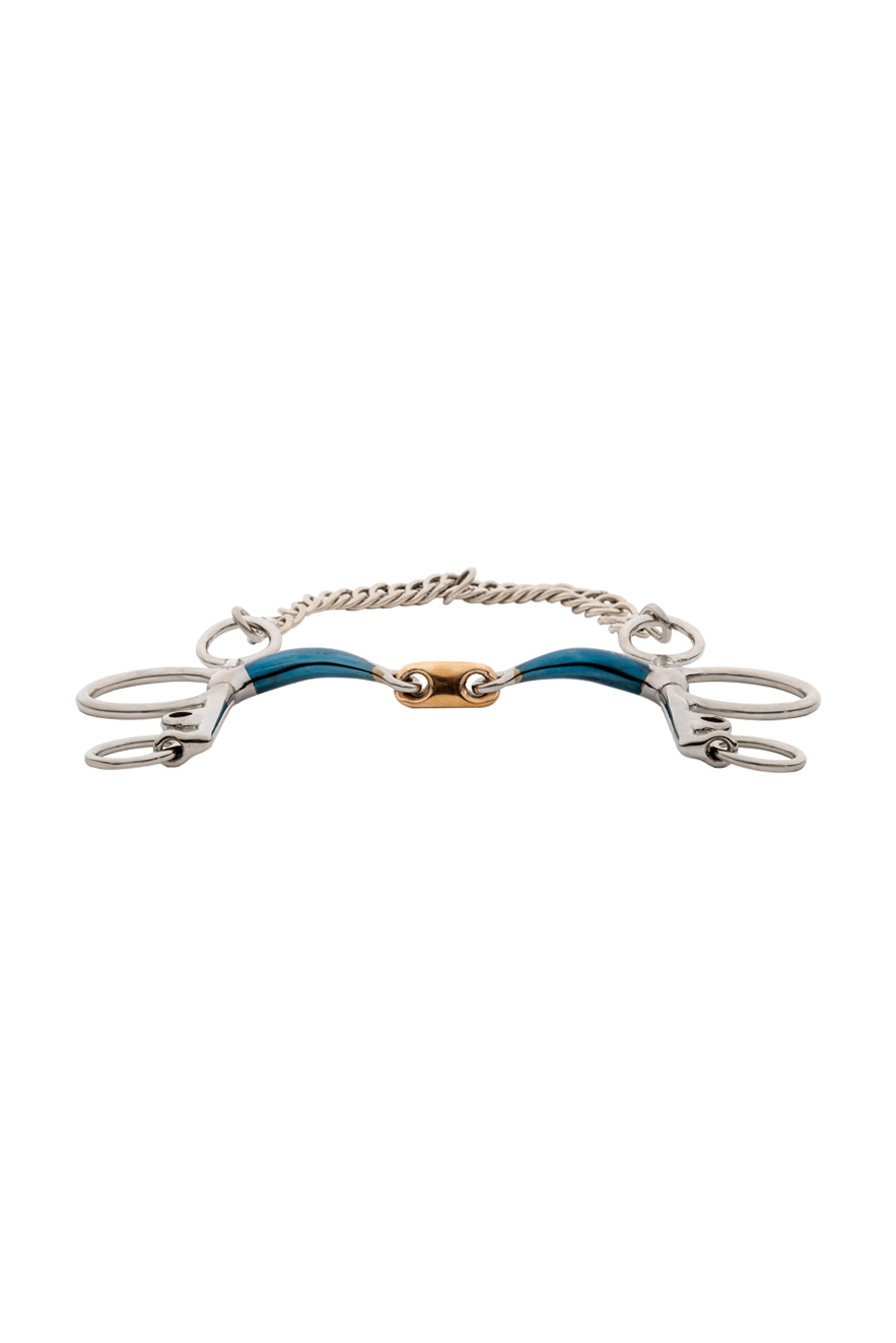 Kavalkade Ergonomic Pelham Double Jointed, Lock Up, Long, 14 mm Horse Bits