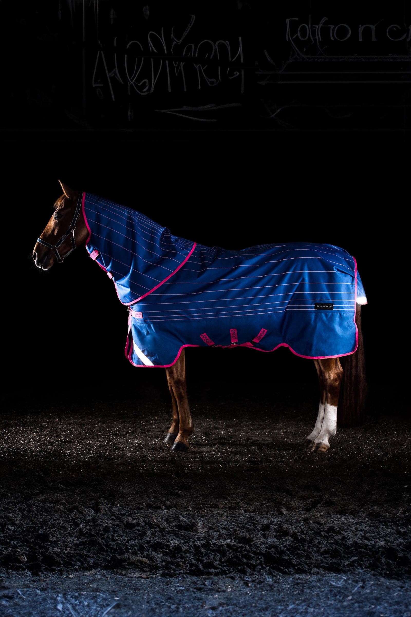 Horseware Amigo Bravo 12 Reflectech Plus udedækken med aftagelig hals, 250g Paardendekens