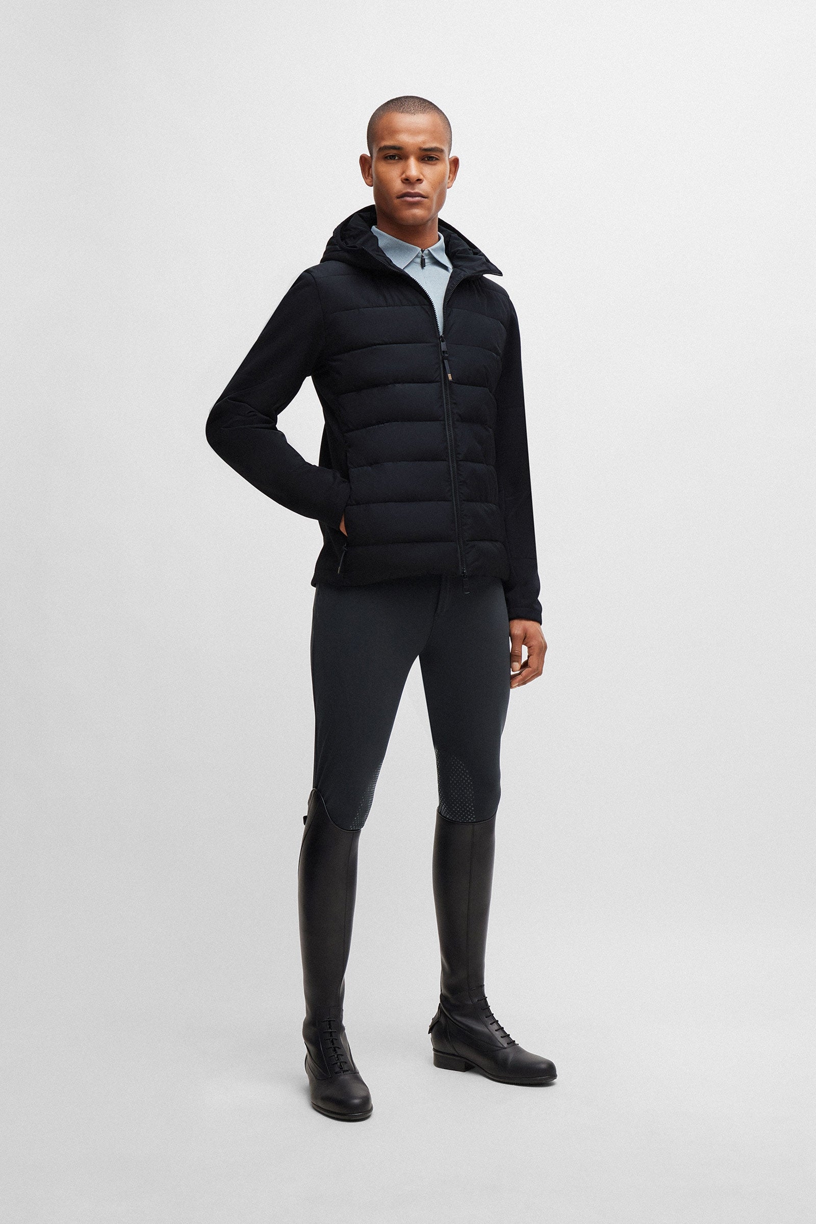 BOSS Equestrian Boss Jeff Hybrid Puffer Jacket Mens Riding Clothing
