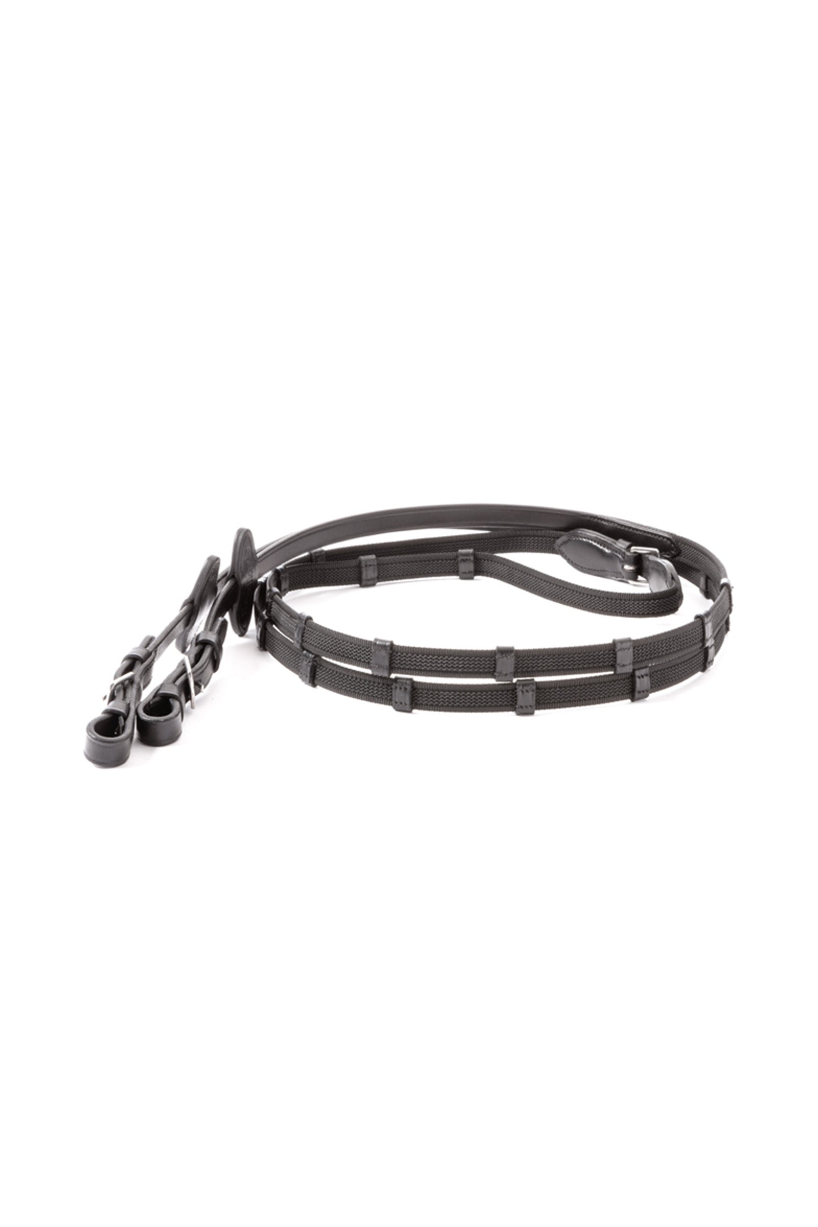 Kavalkade Double Ridge Rubberised Reins With 10 Stops, 16 mm Hoofdstellen & Teugels