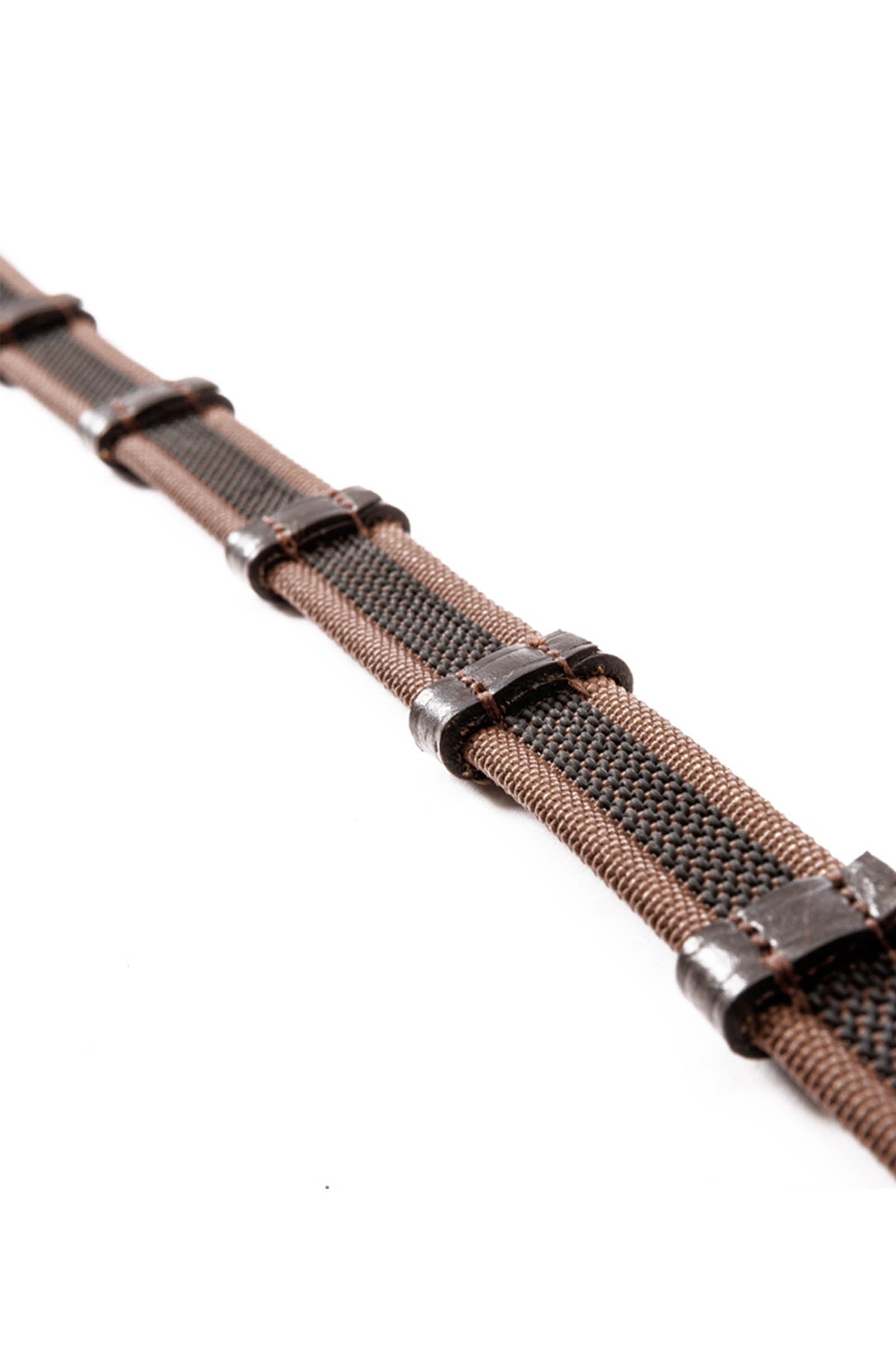 Kavalkade Double Ridge Rubberised Reins With 10 Stops, 16 mm Bridles & Reins