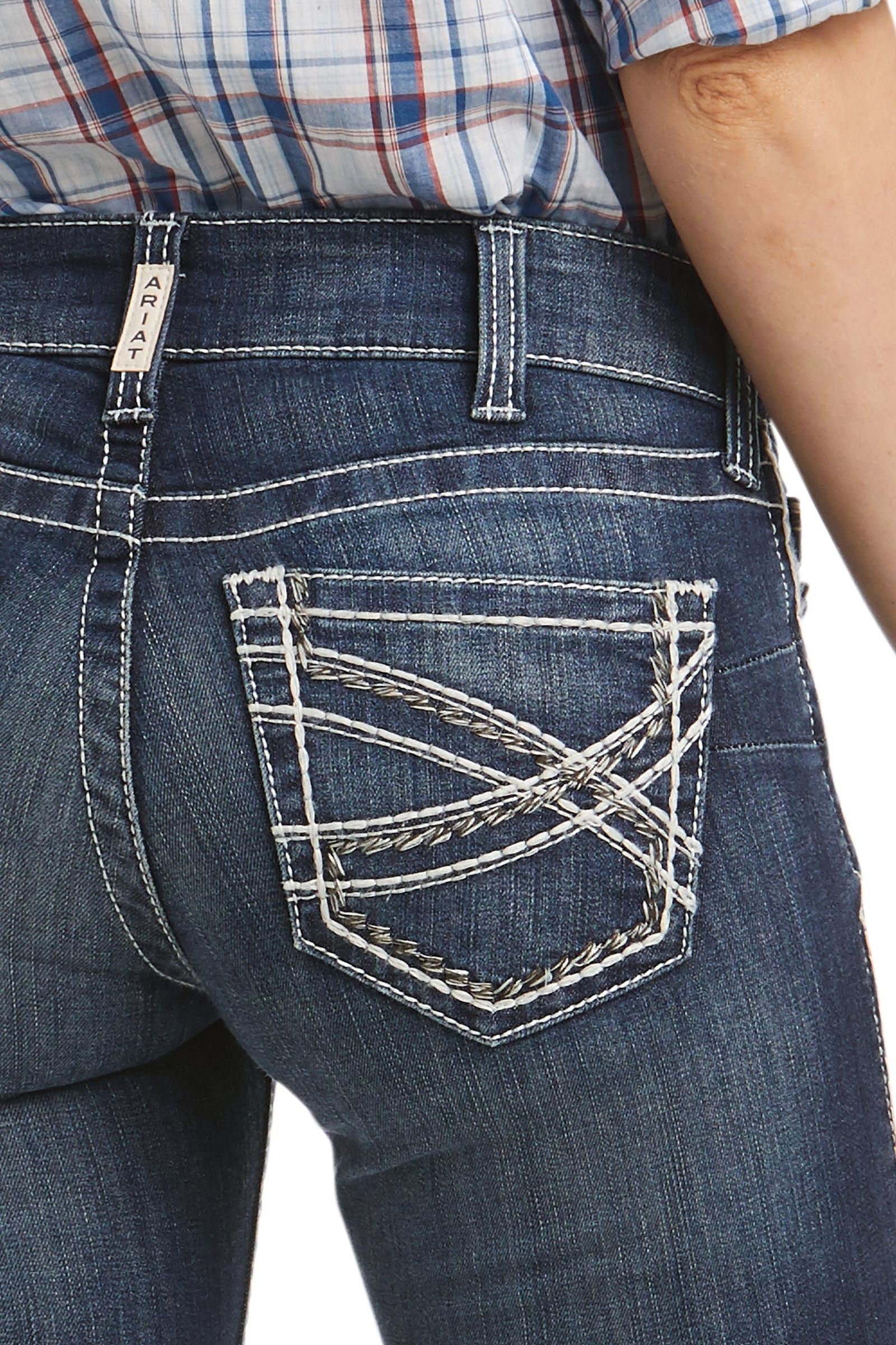 Ariat R.E.A.L. Mid Rise Stretch Entwined Women's Boots Cut Jean Womens Breeches