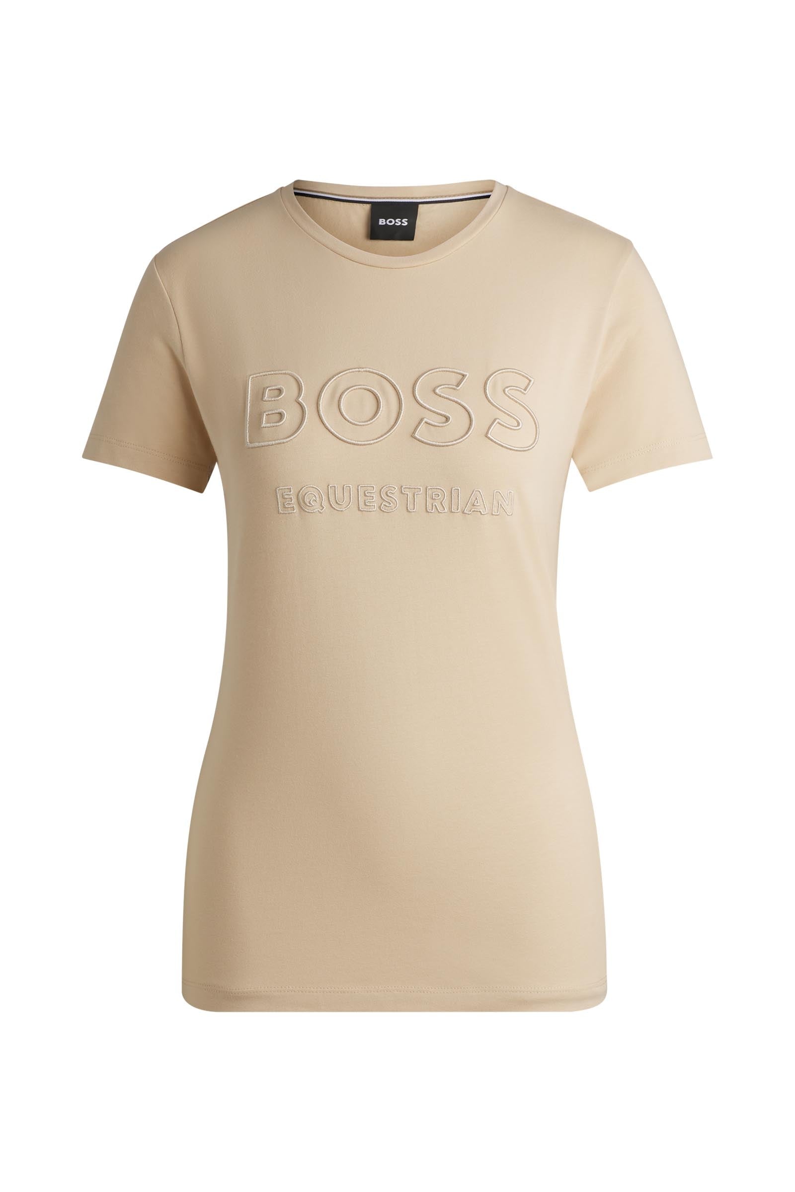 Boss Maya dames-T-shirt met borduursel Dames paardrijkleding